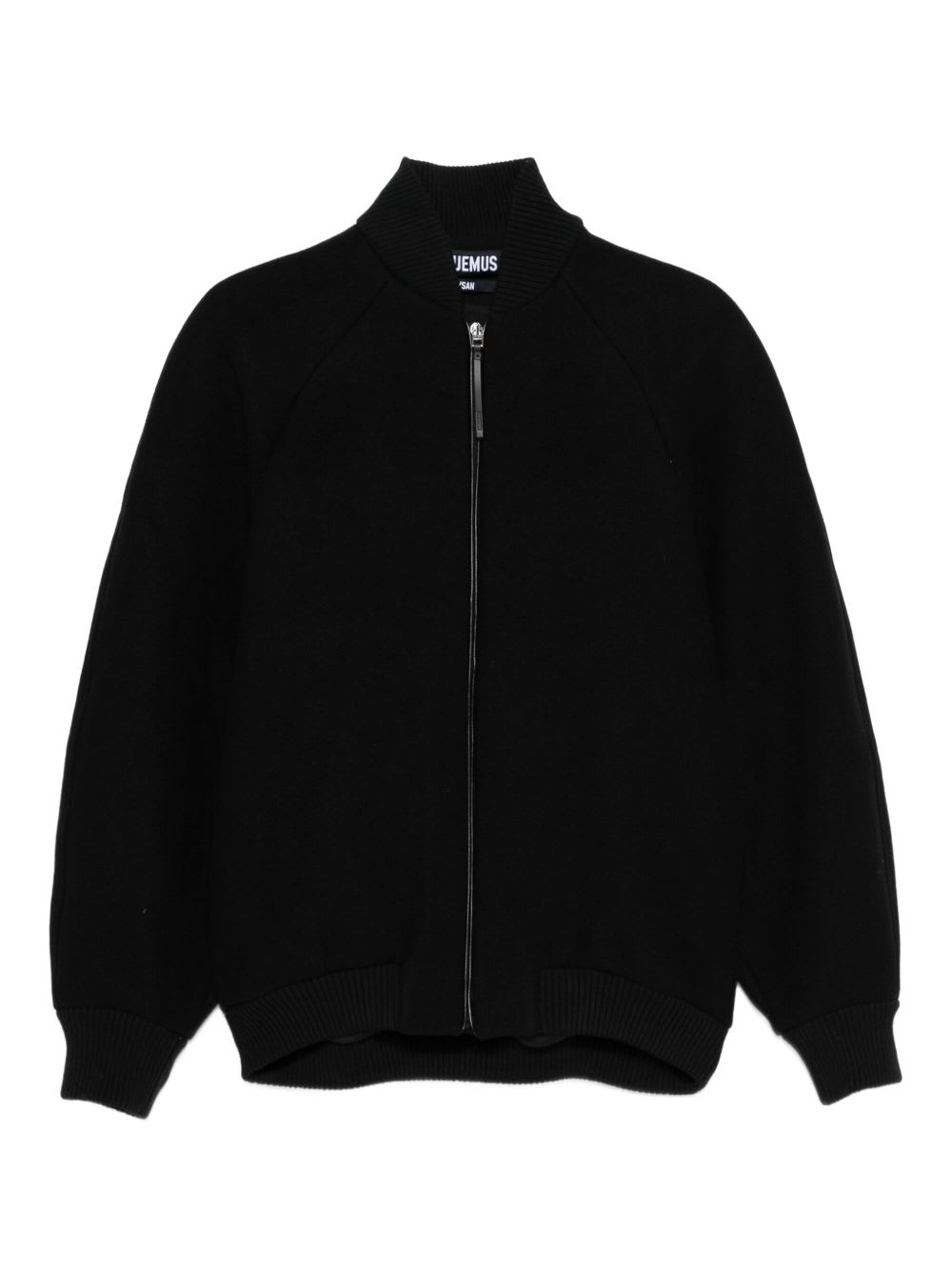 Jacquemus Bomber Le Blouson Pilu Negra Zip In Black