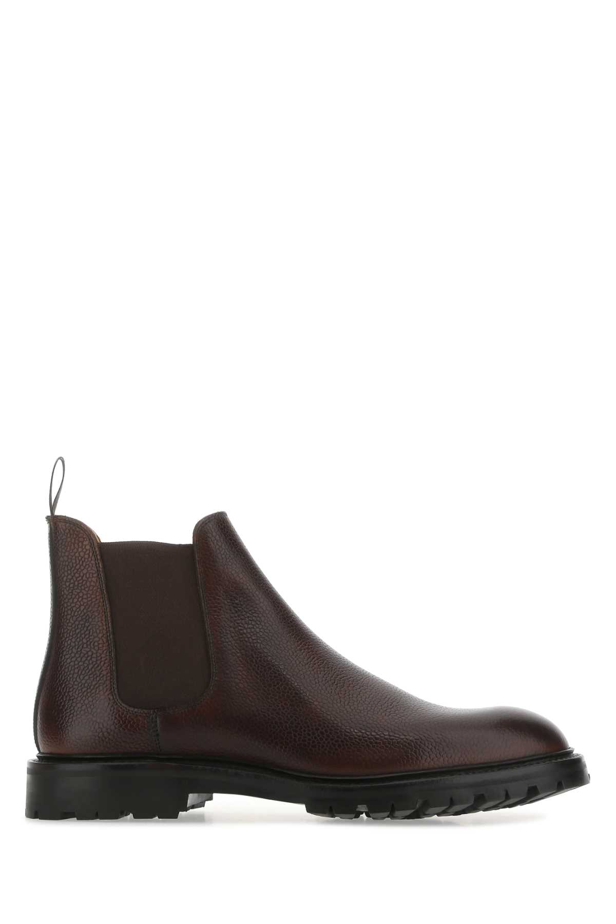 Shop Crockett &amp; Jones Brown Leather Chelsea 11 Ankle Boots In Darkbrown