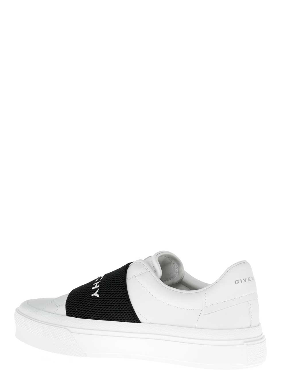 Shop Givenchy City Court White Leather Sneakers With Logo
