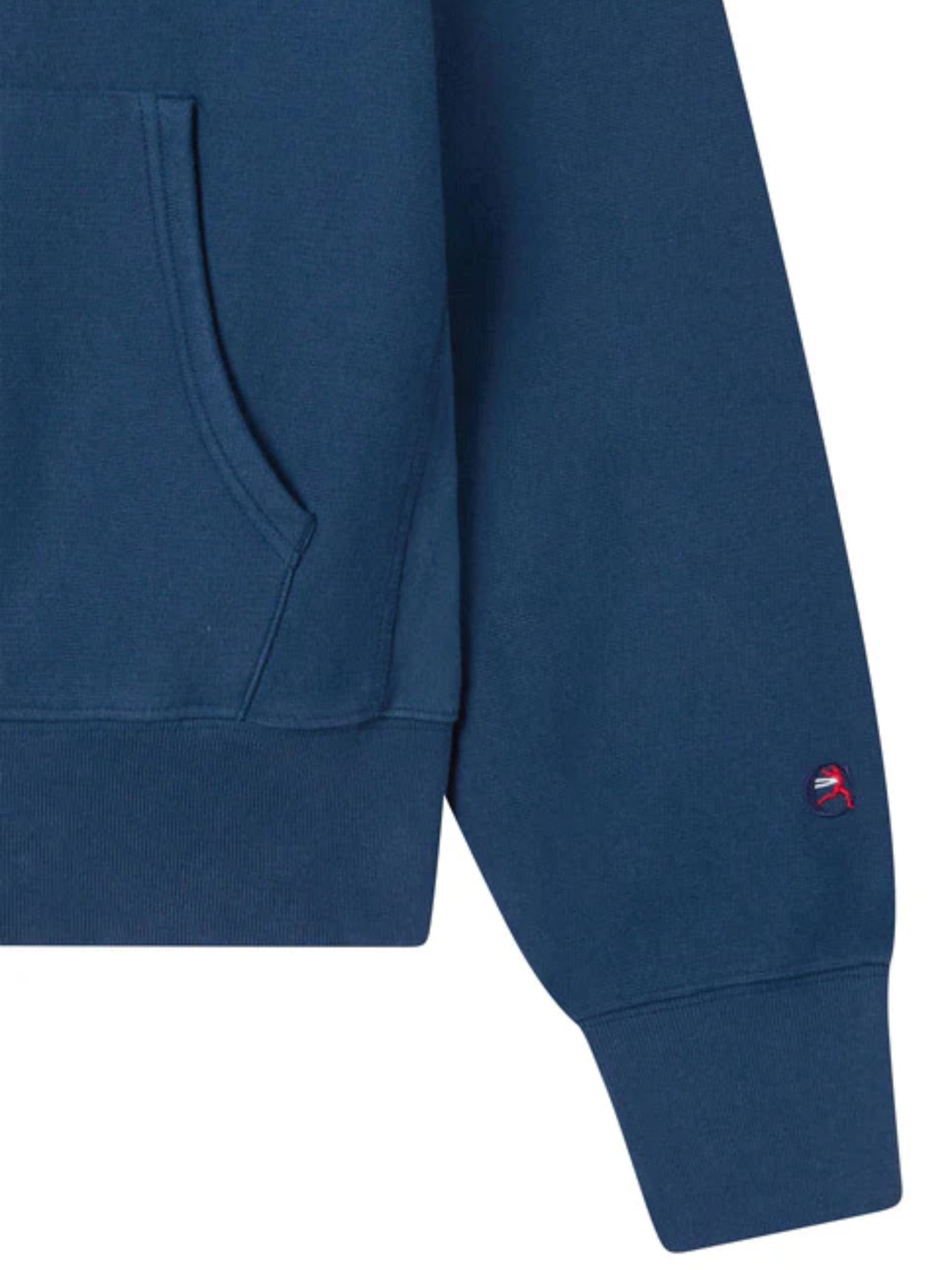 Champion Hooded Cotton Sweatshirt Featuring Kangaroo Pocket In Blue