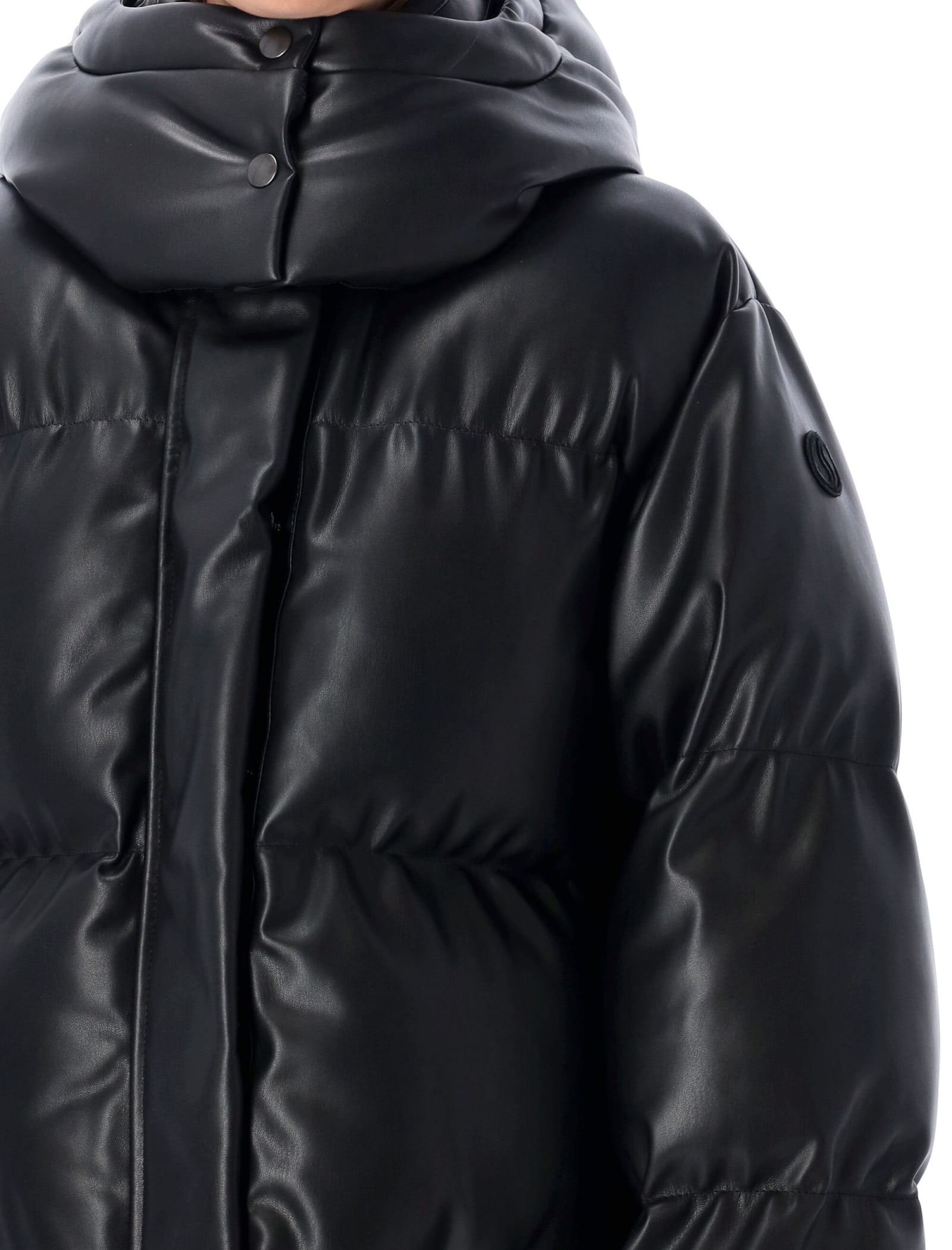 Shop Stella Mccartney Eco Nappa Down Jacket In Black