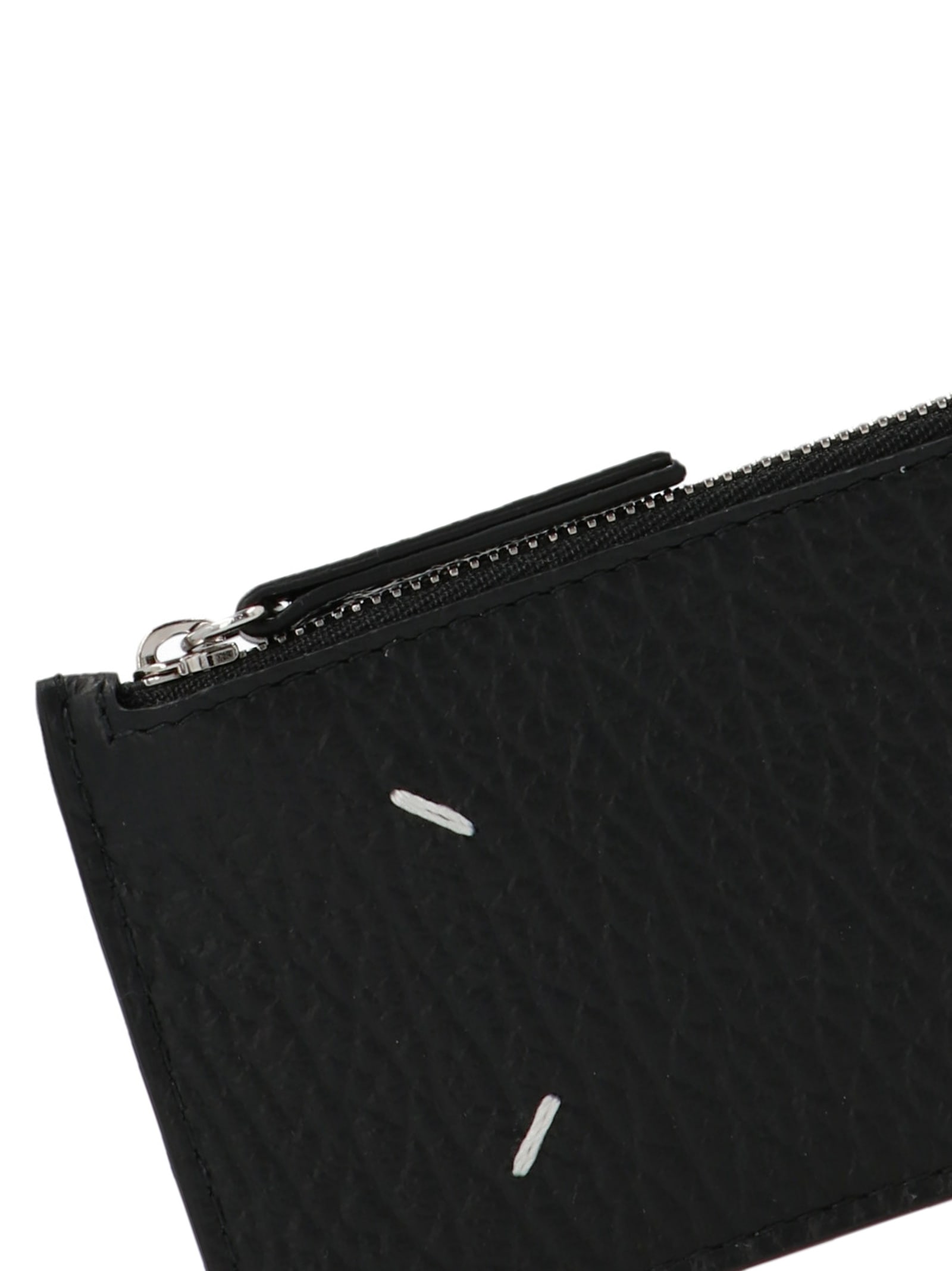 Shop Maison Margiela Zipped Cardholder In Black