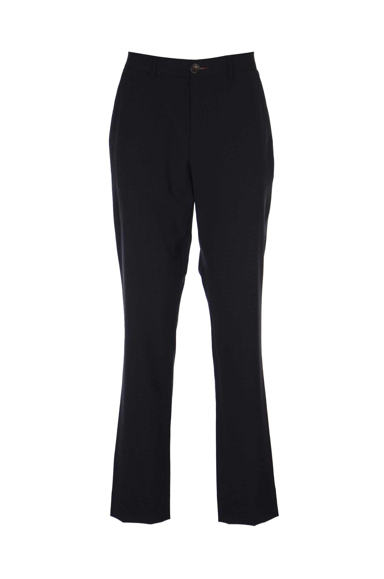 Shop Paul Smith Mid Fit Trousers In Dark Navy