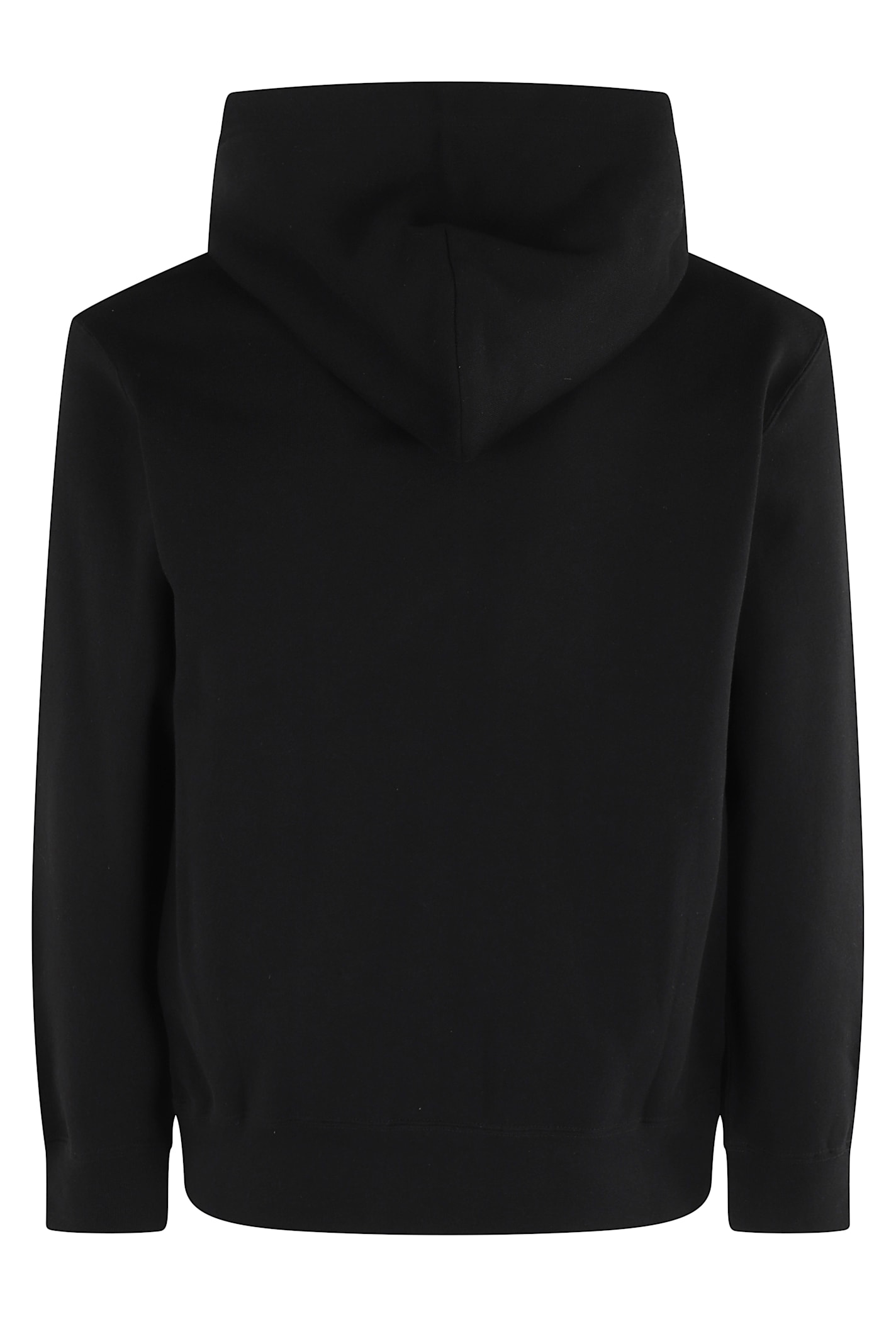 Comme Des Garçons Play Sweatshirt Double Red Emblem In Black