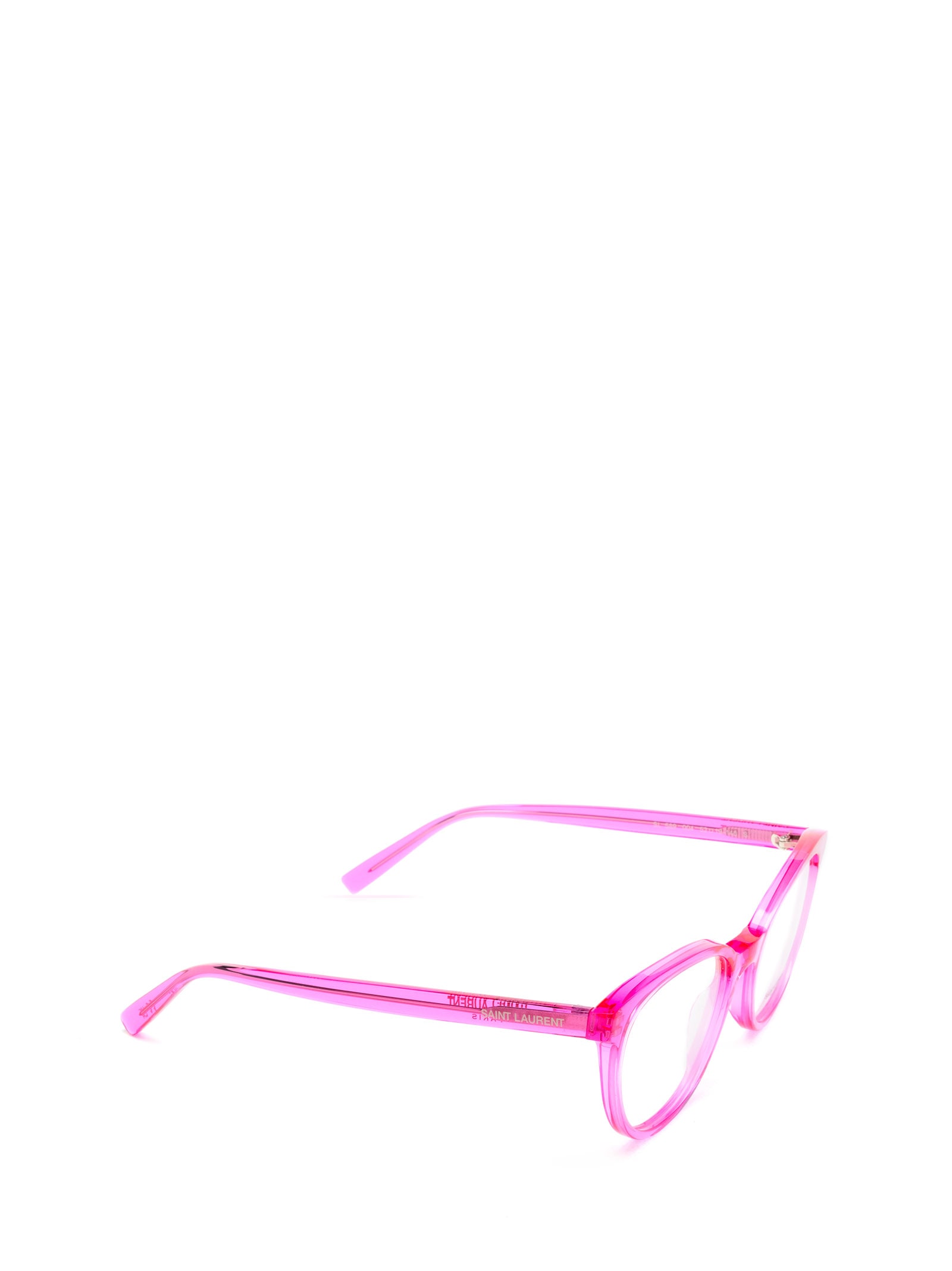 Saint Laurent Sl 589 Fuchsia Glasses In 004 Fuchsia Fuchsia Trans