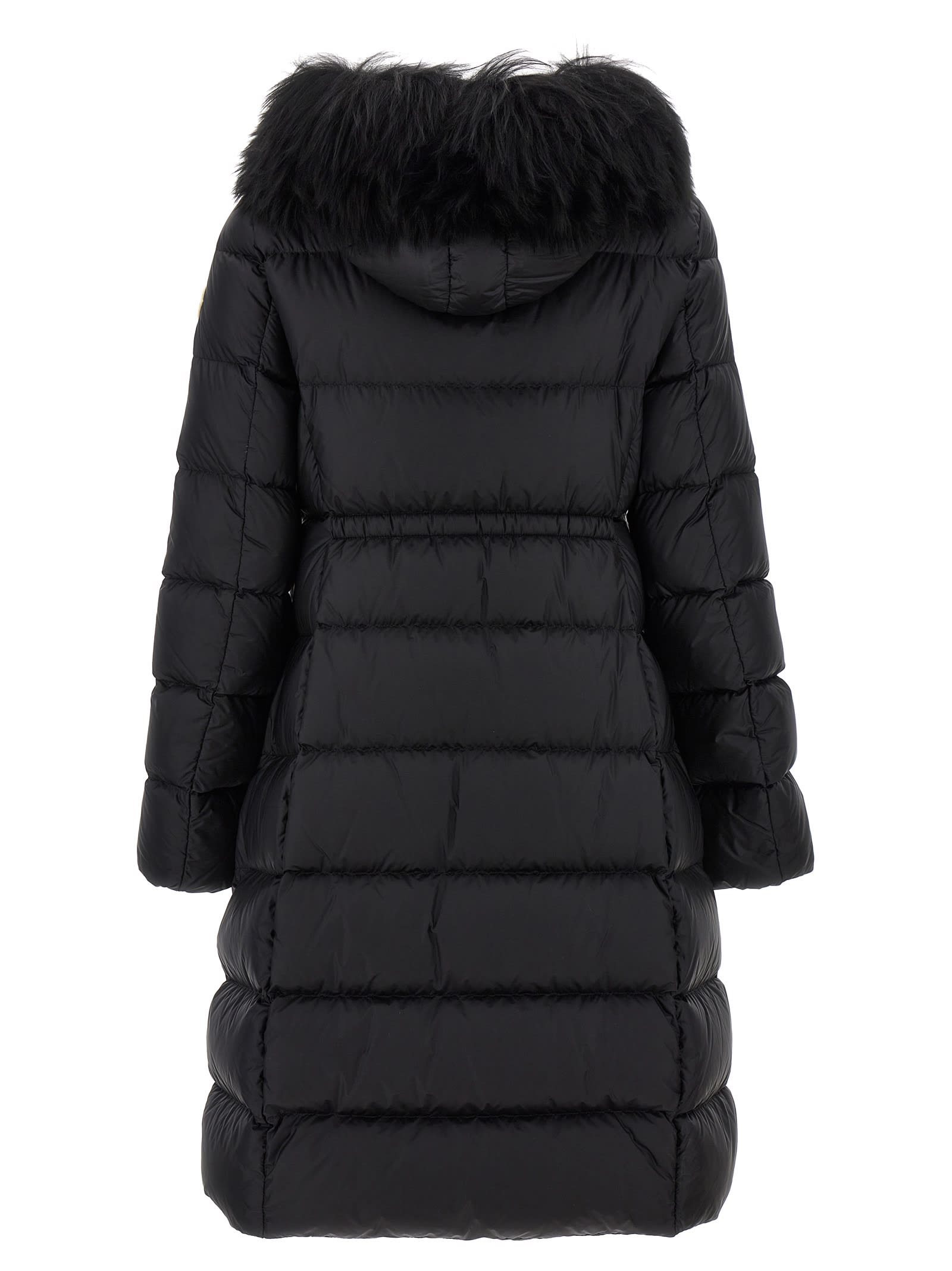 Shop Moncler Boedic Long Down Jacket In Black