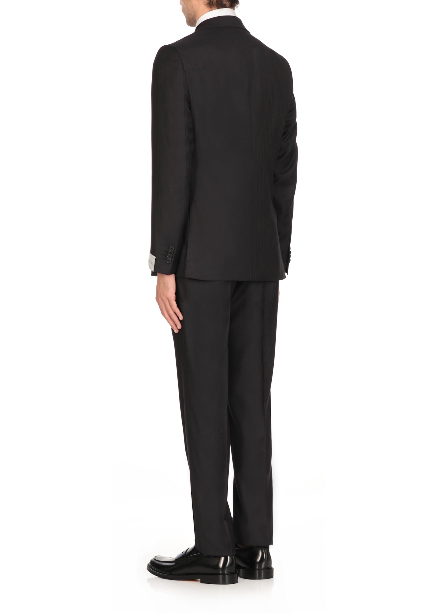 Caruso Wool Single-breasted Suit In Blue
