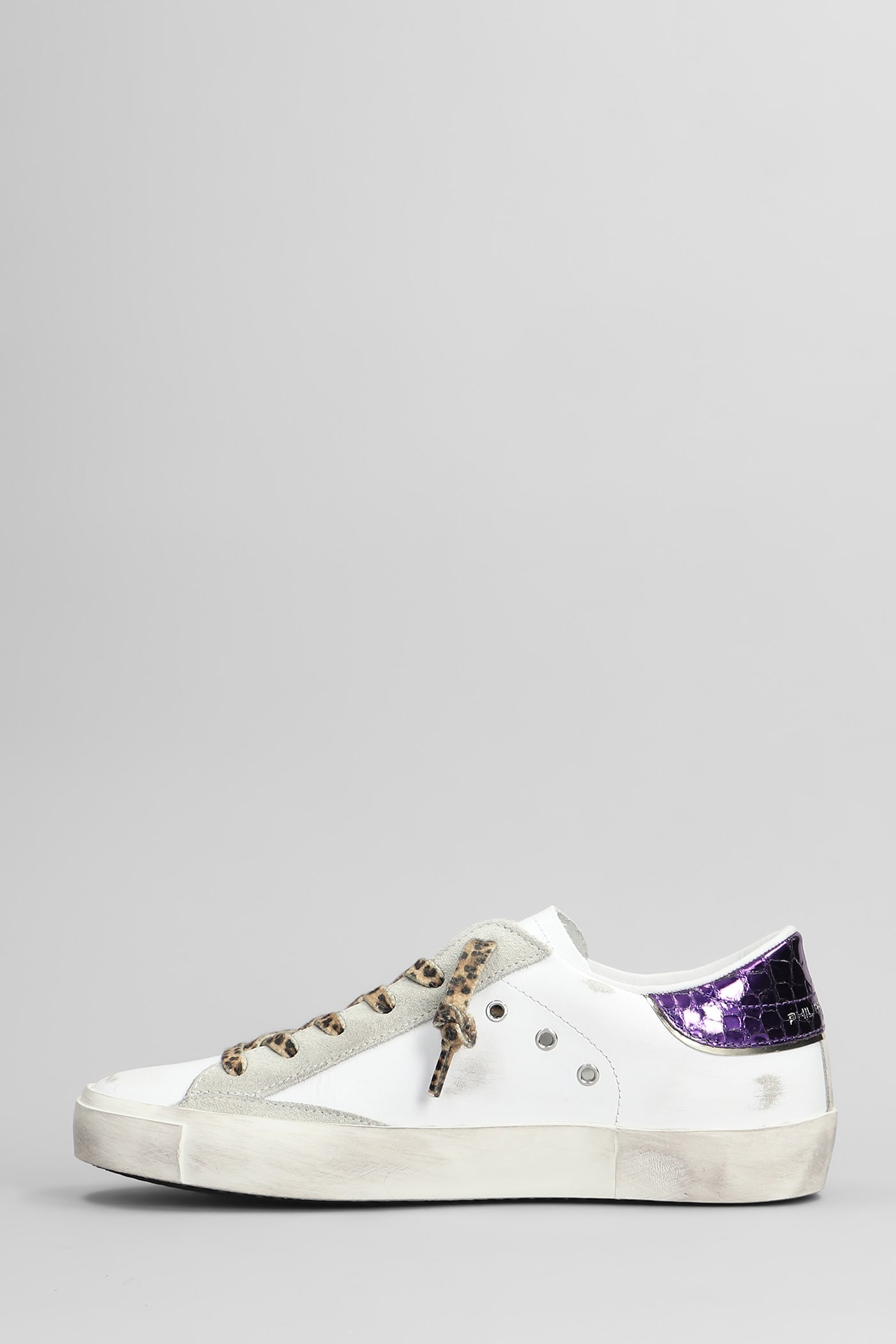 Shop Philippe Model Prsx Low Sneakers In White Leather