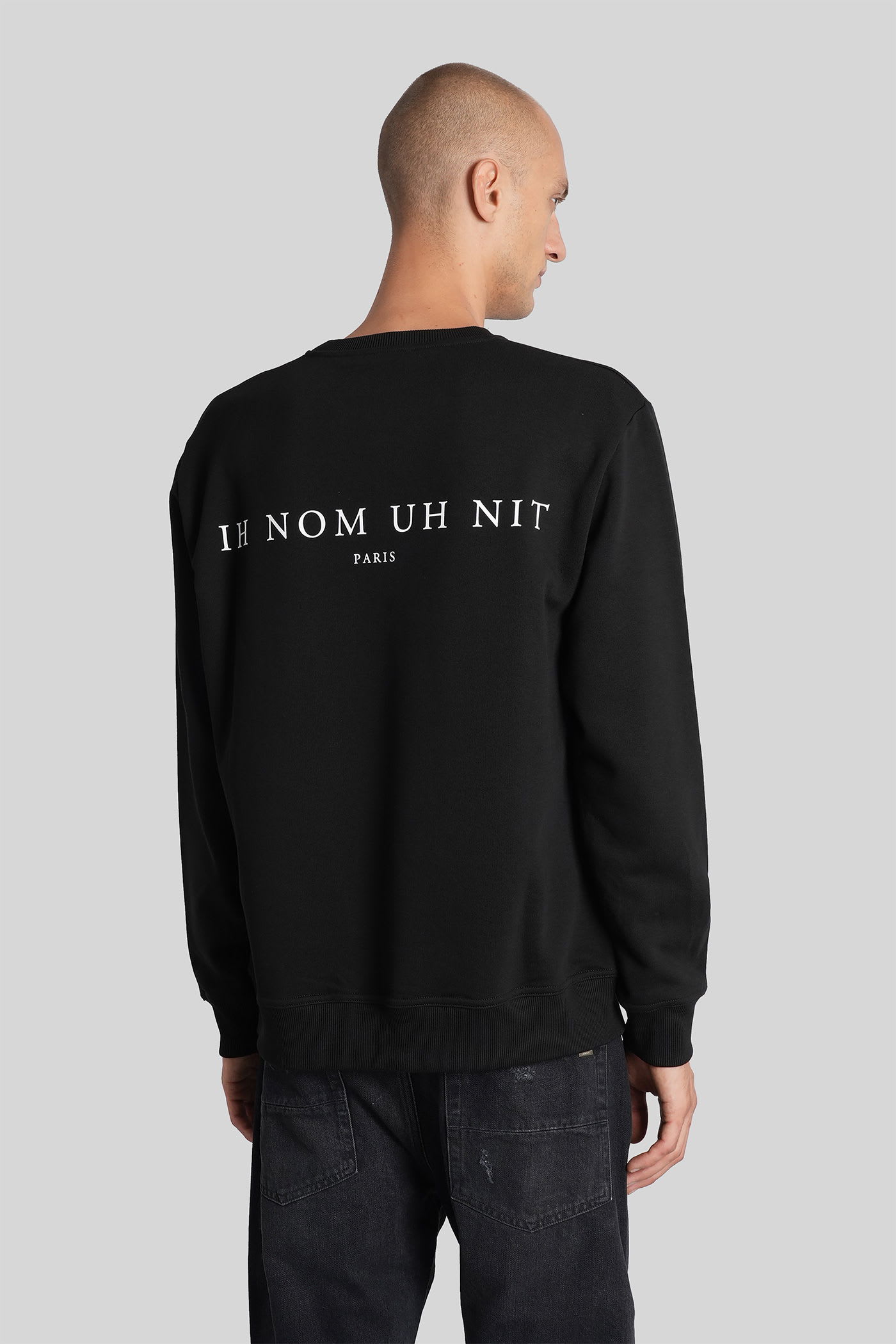 Ih Nom Uh Nit Balaclava-necklace Sweatshirt In Black