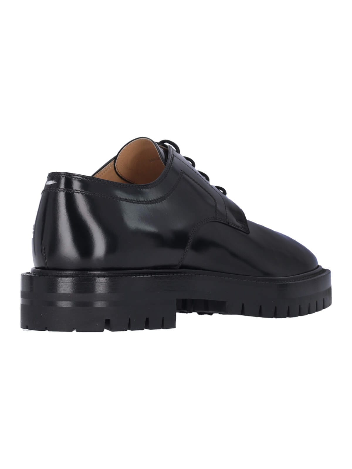 Maison Margiela Brogue Lace Ups In Black