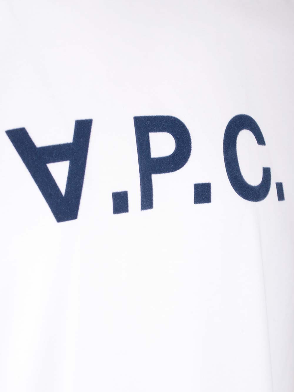 Shop Apc White Vpc T-shirt In Dark Navy