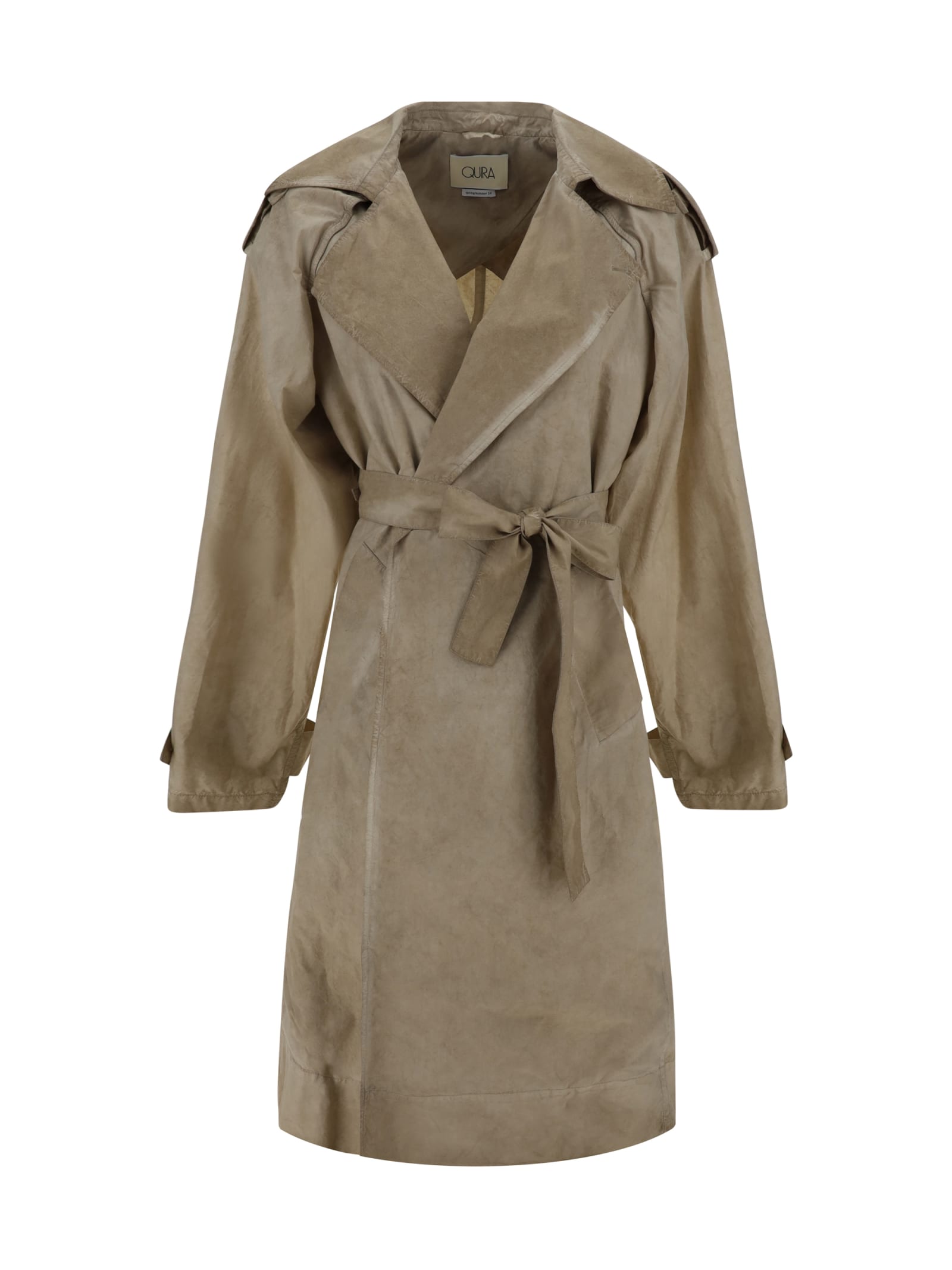 Shop Quira Oversized Trench In Sand