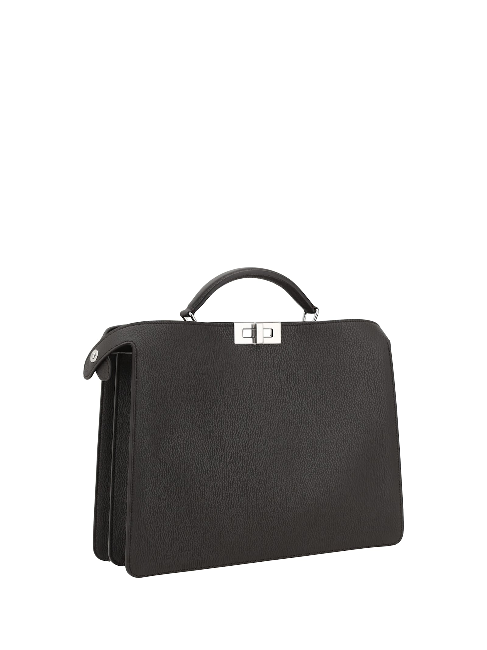 Fendi Top Handle Shoulder Bag With Removable Strap In Eba+eba+latte+p