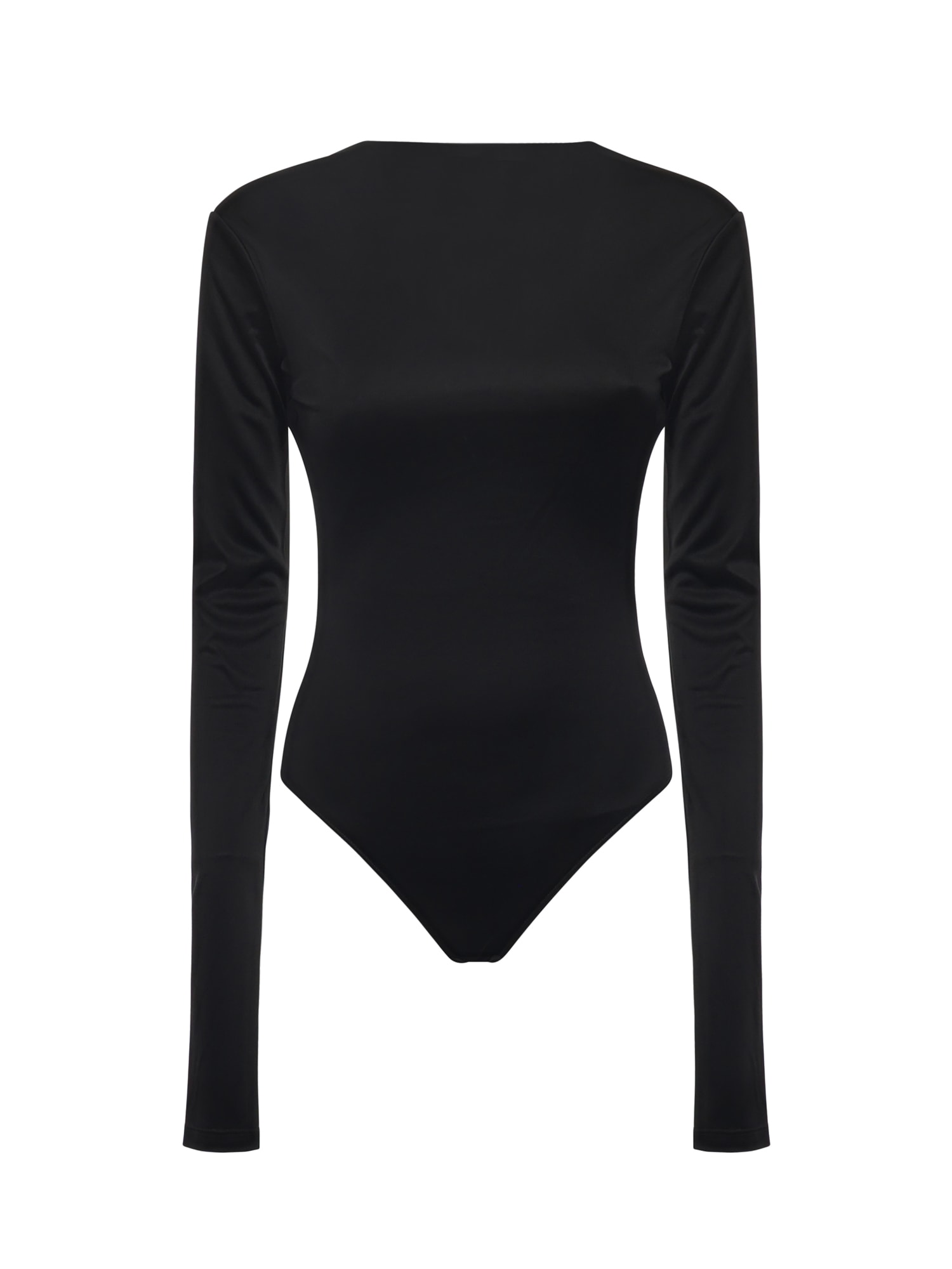 The Andamane Sabrina Bodysuit With Open Back In Black