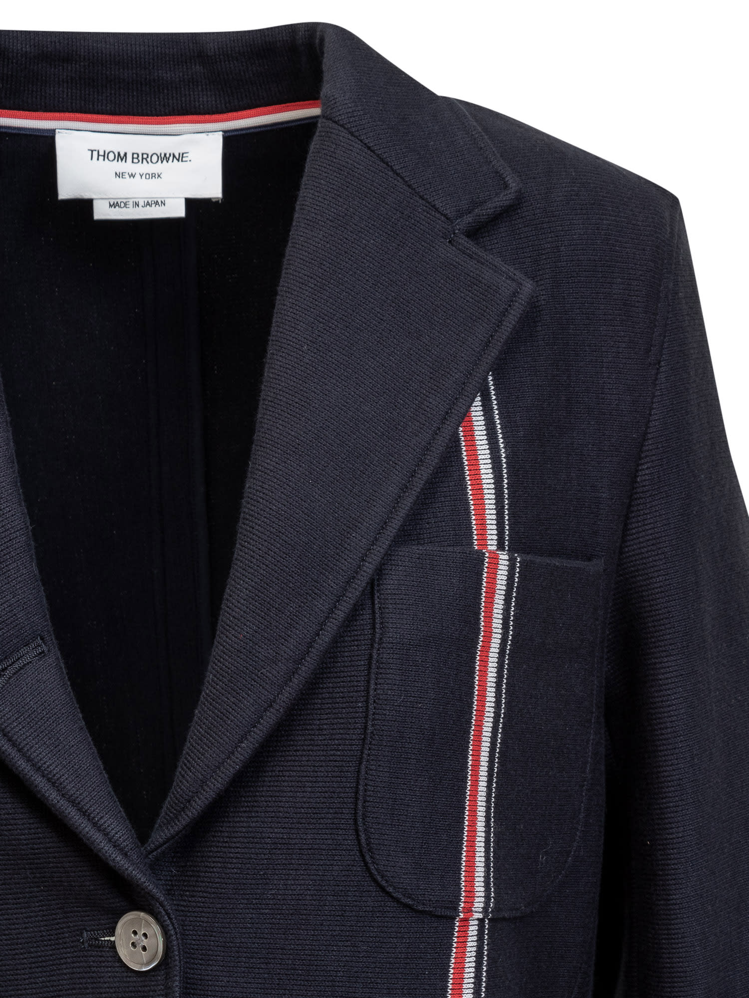 Shop Thom Browne Rwb Blazer In Navy