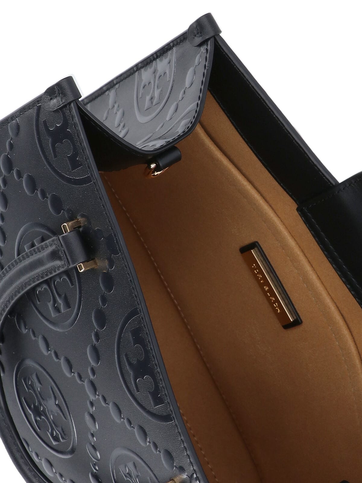 Tory Burch T Monogram Medium Tote Bag In Black