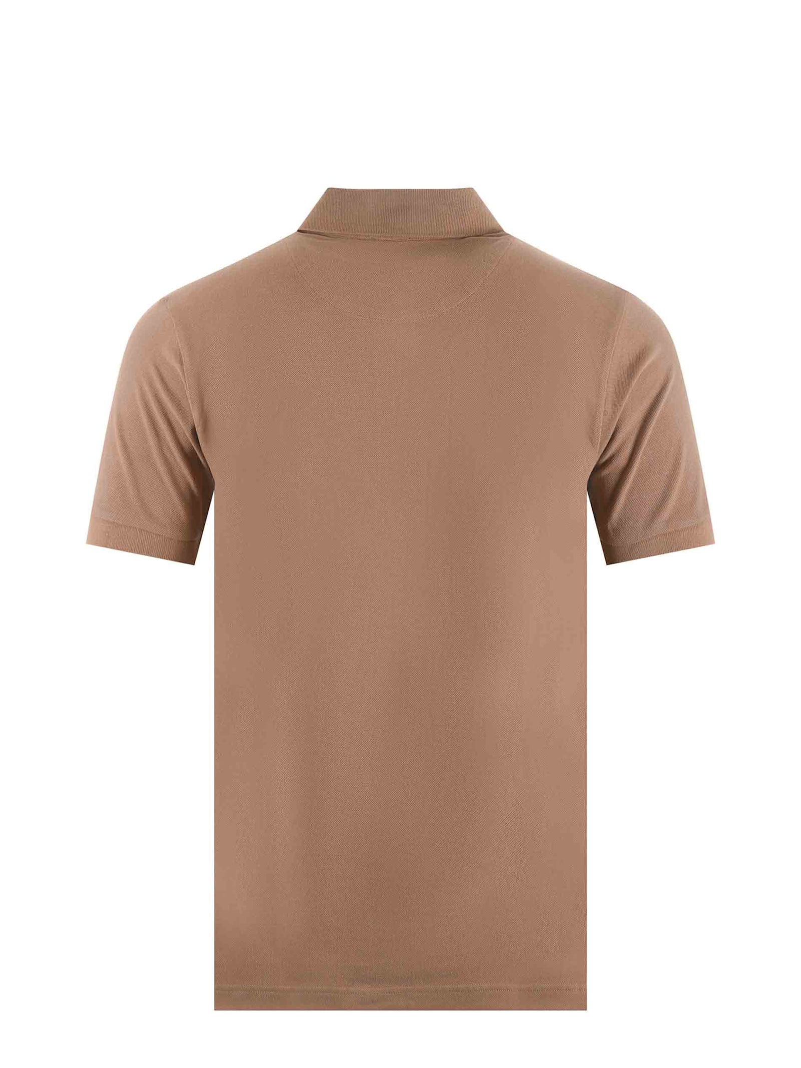 Etro Pegaso Embroidered Polo T-shirt In Brown