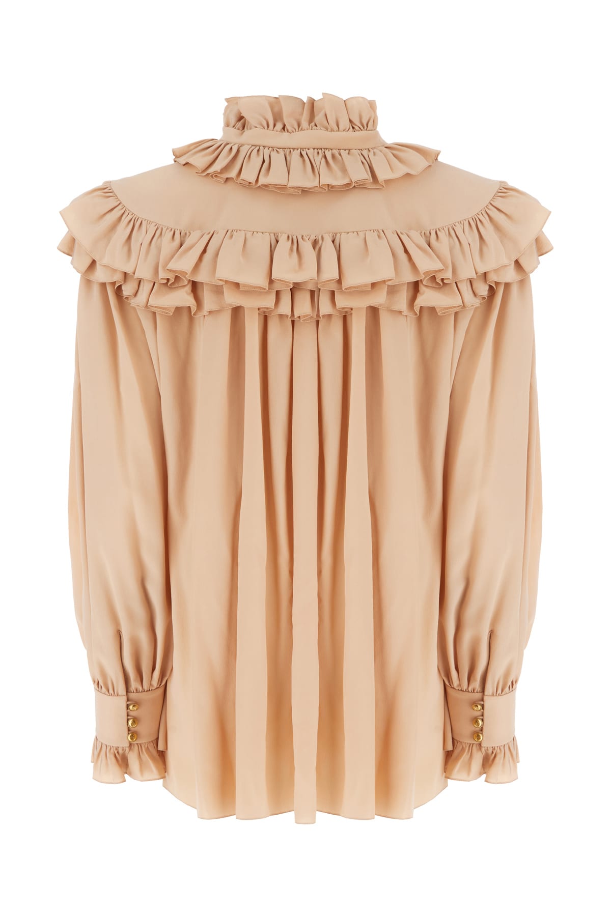 Chloé Skin Pink Silk Blouse In White
