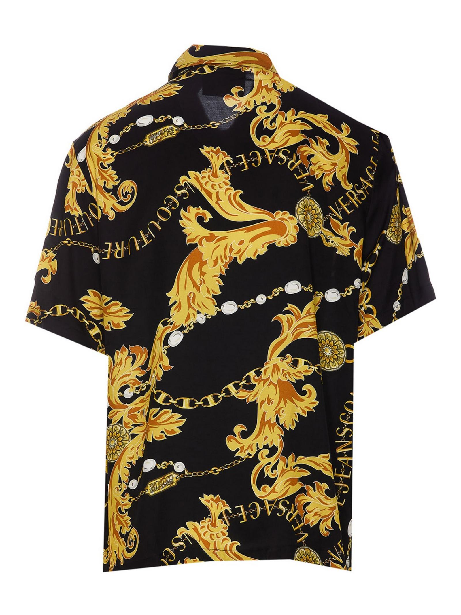 Shop Versace Jeans Couture Mens Shirt In Black