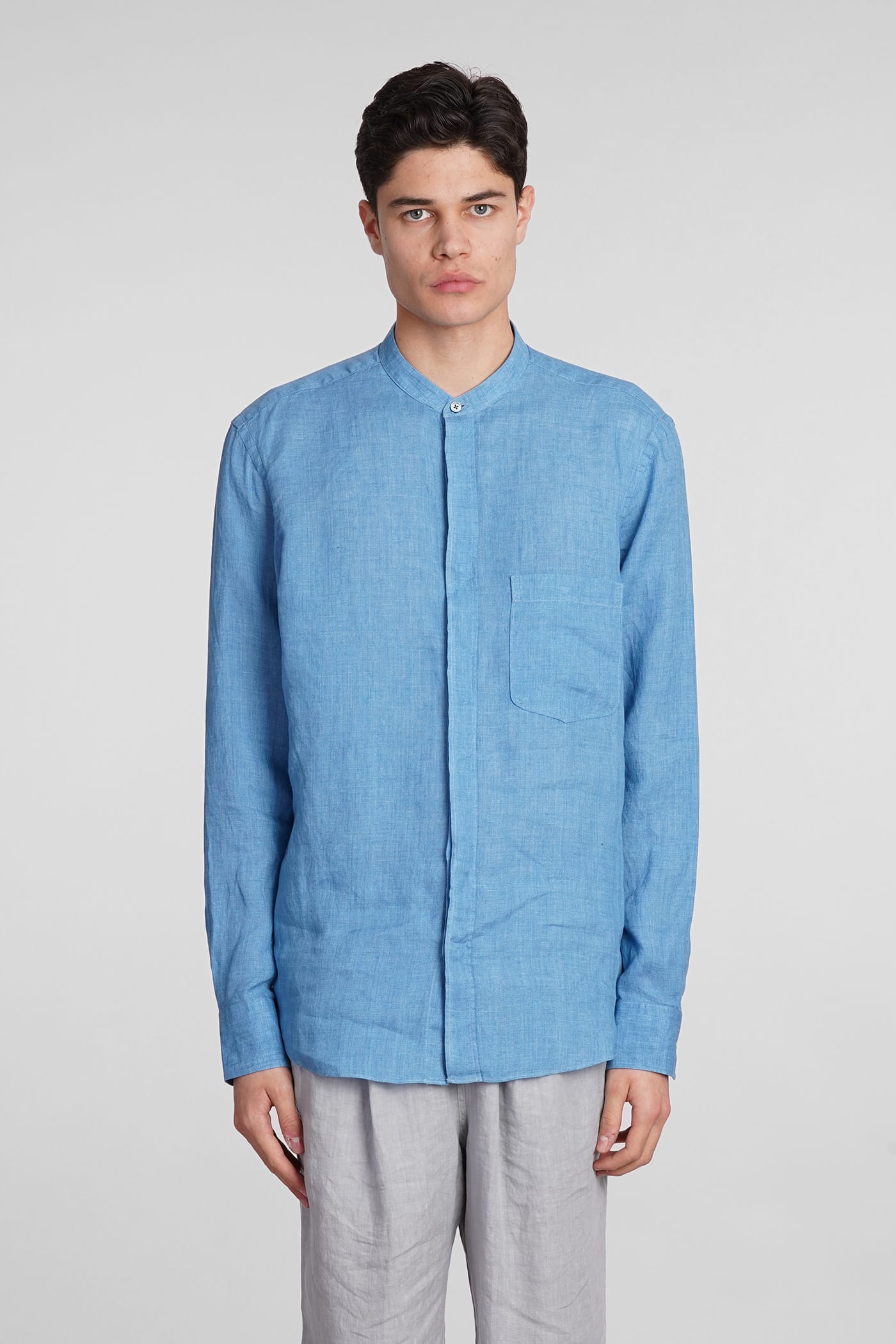 Shirt In Blue Linen