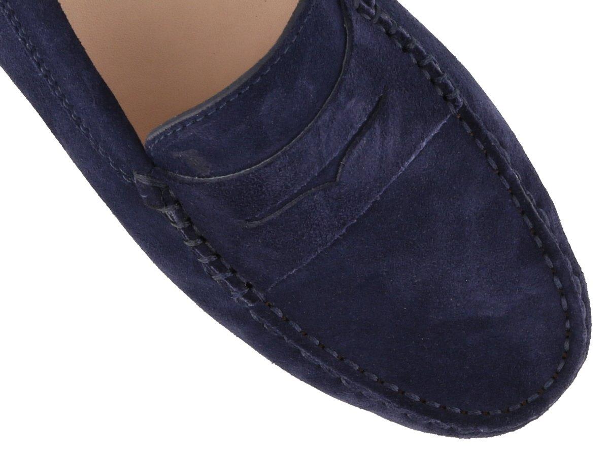 Shop Tod's Gommino Driving Loafers In Blue