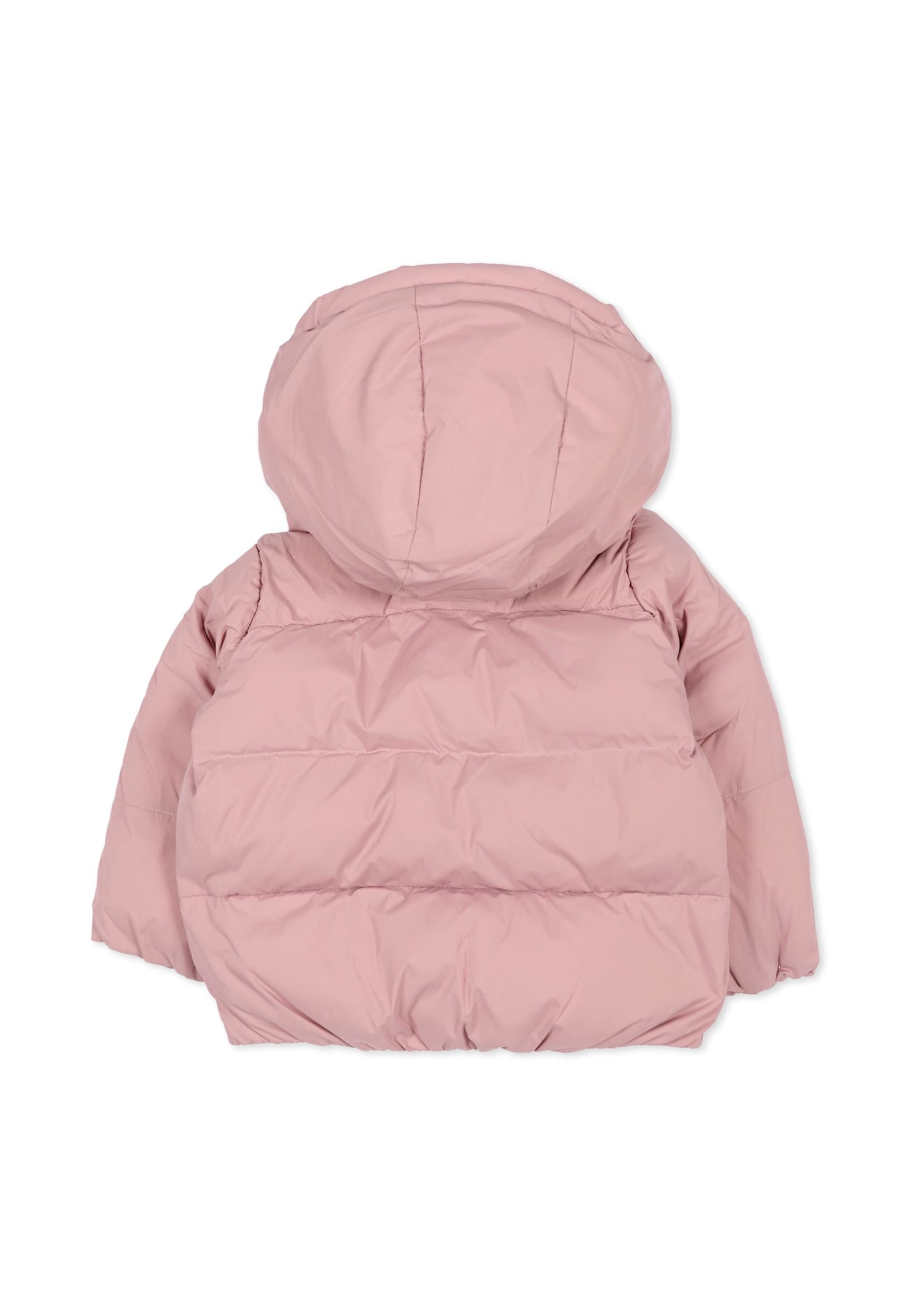 K-way Pink Down Jacket For Baby Girl In Pink