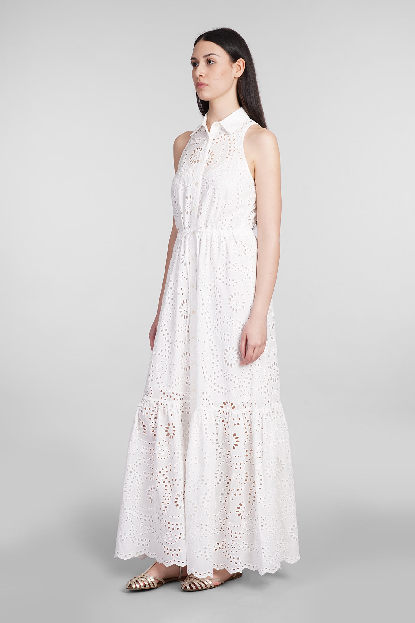 Shop Mc2 Saint Barth Ida Dress In White Cotton