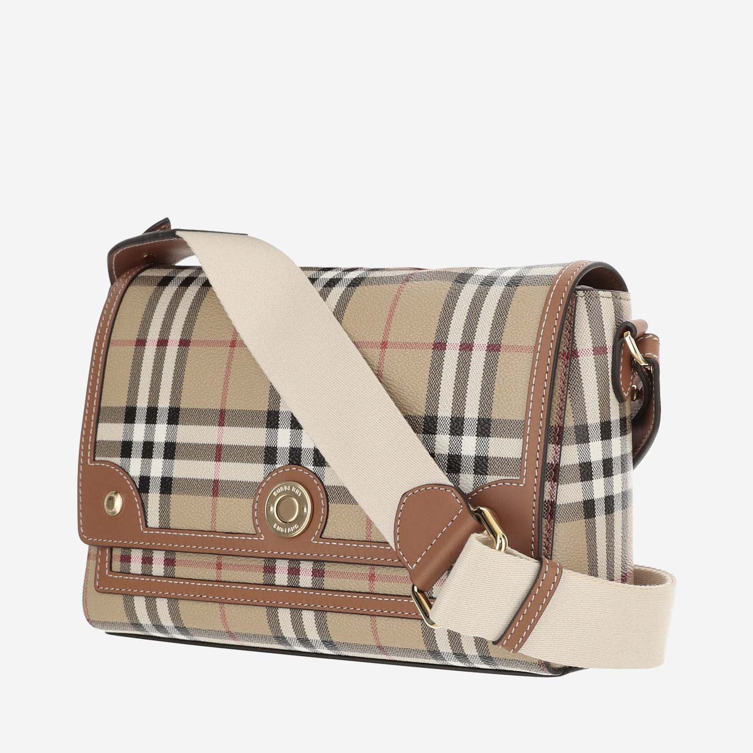 Shop Burberry Bag With Check Pattern In Red
