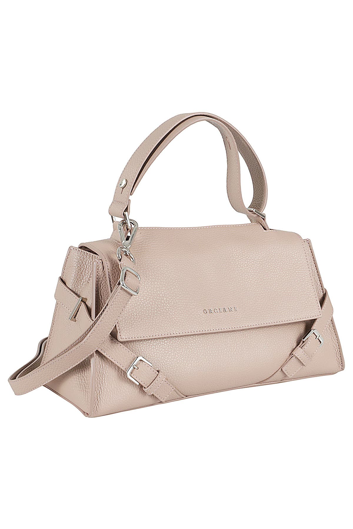 Shop Orciani Borsa In Pelle In Rosa Antico