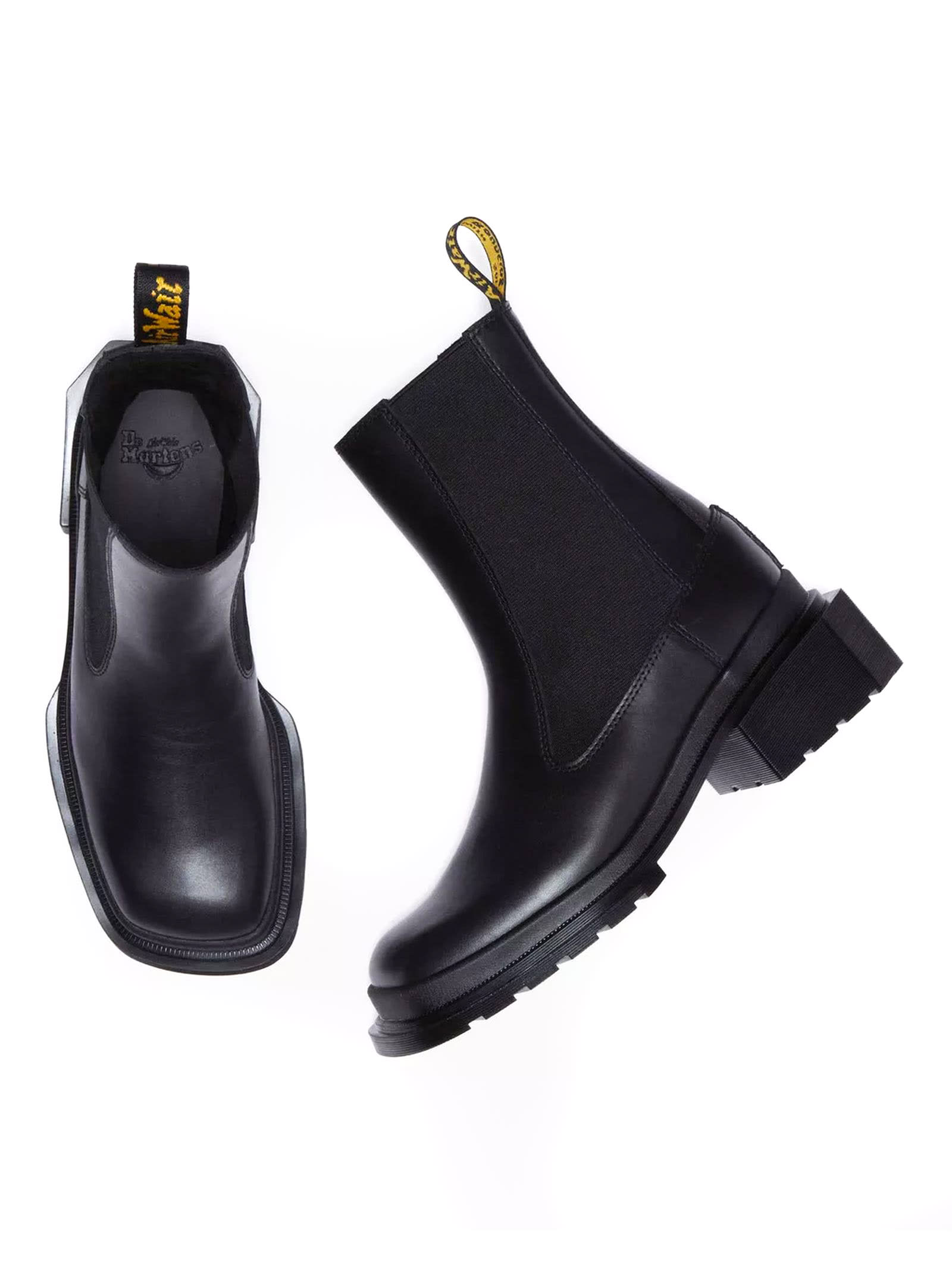 Shop Dr. Martens' Maybole Square Toe Leather Chelsea Boots In Black