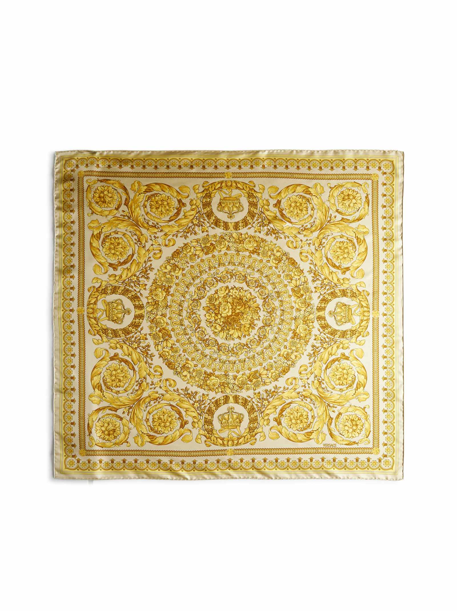 Shop Versace Scarf In Champagne