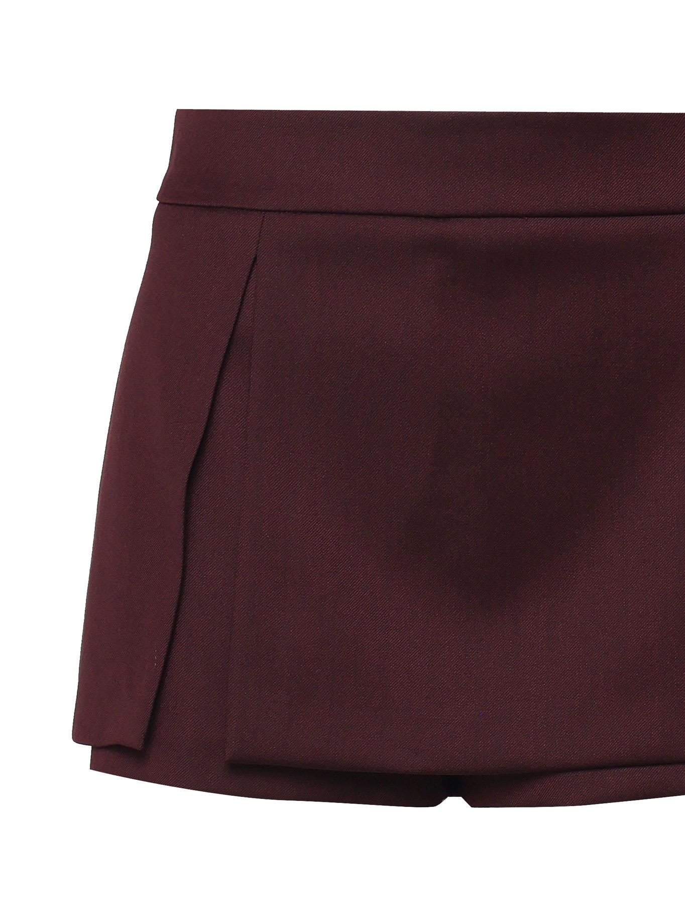 Shop Pinko Skirt Effect Shorts In Bordeaux