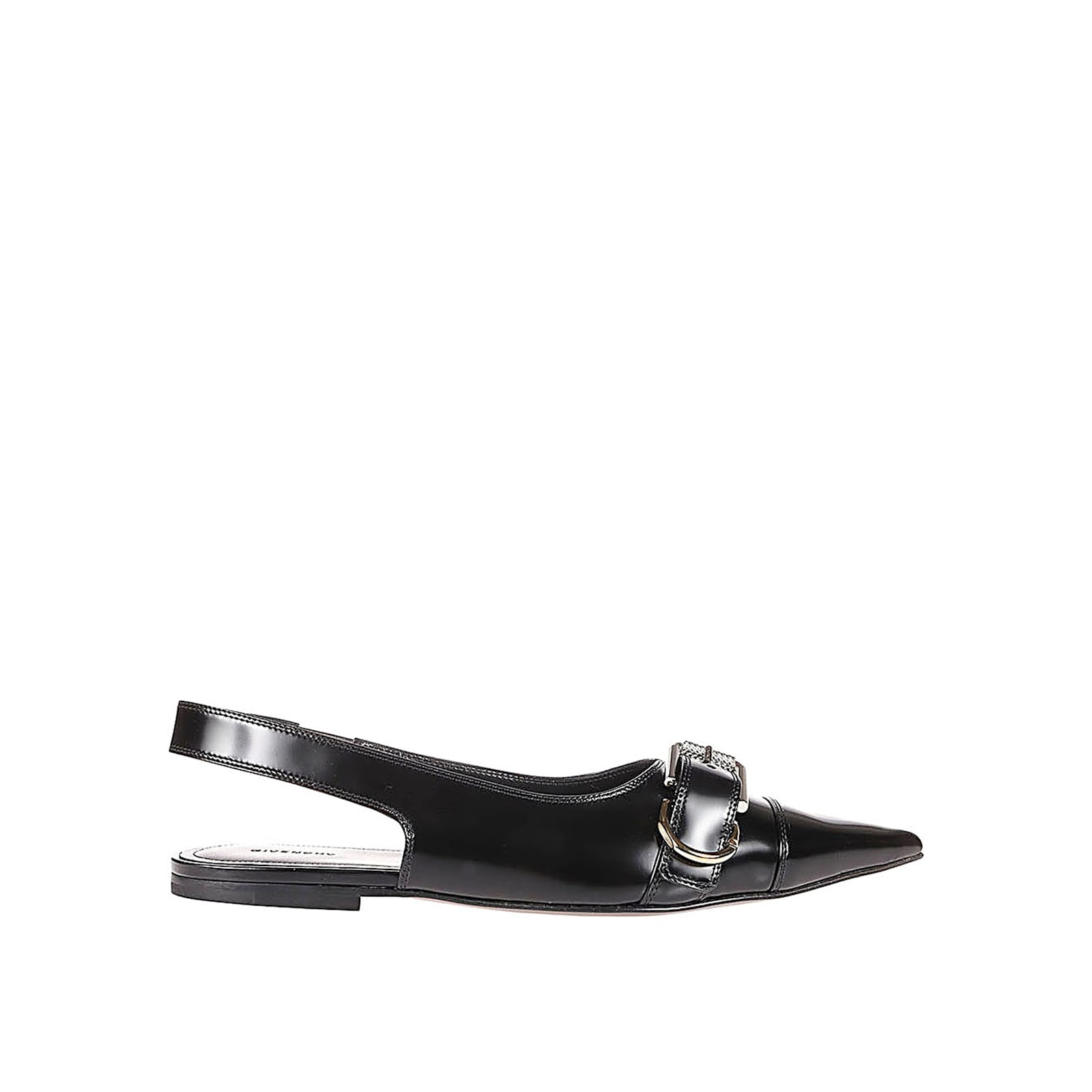 Shop Givenchy Voyou Slingback Ballerina Flat In Black