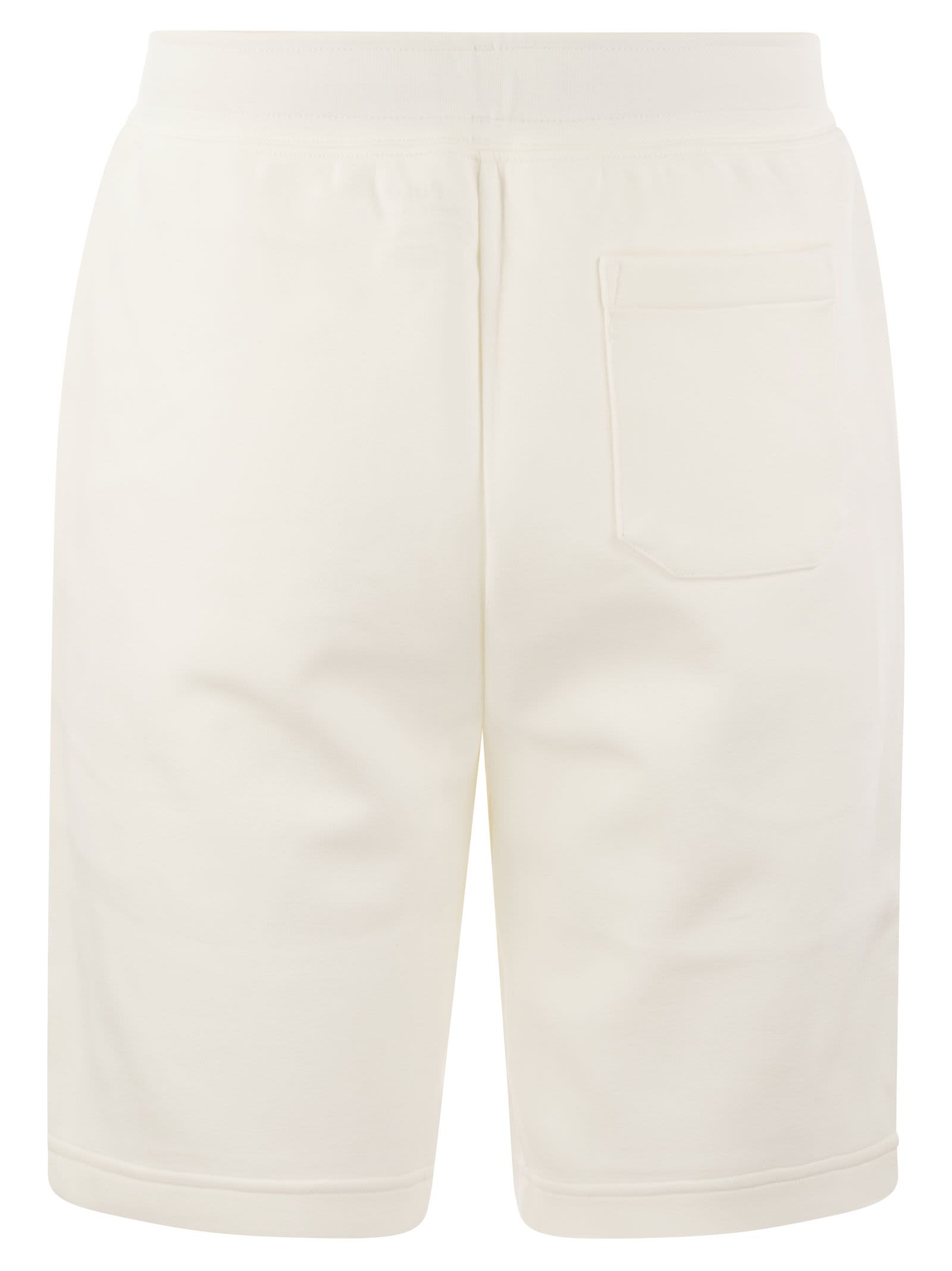 Shop Polo Ralph Lauren Double-knit Shorts In White