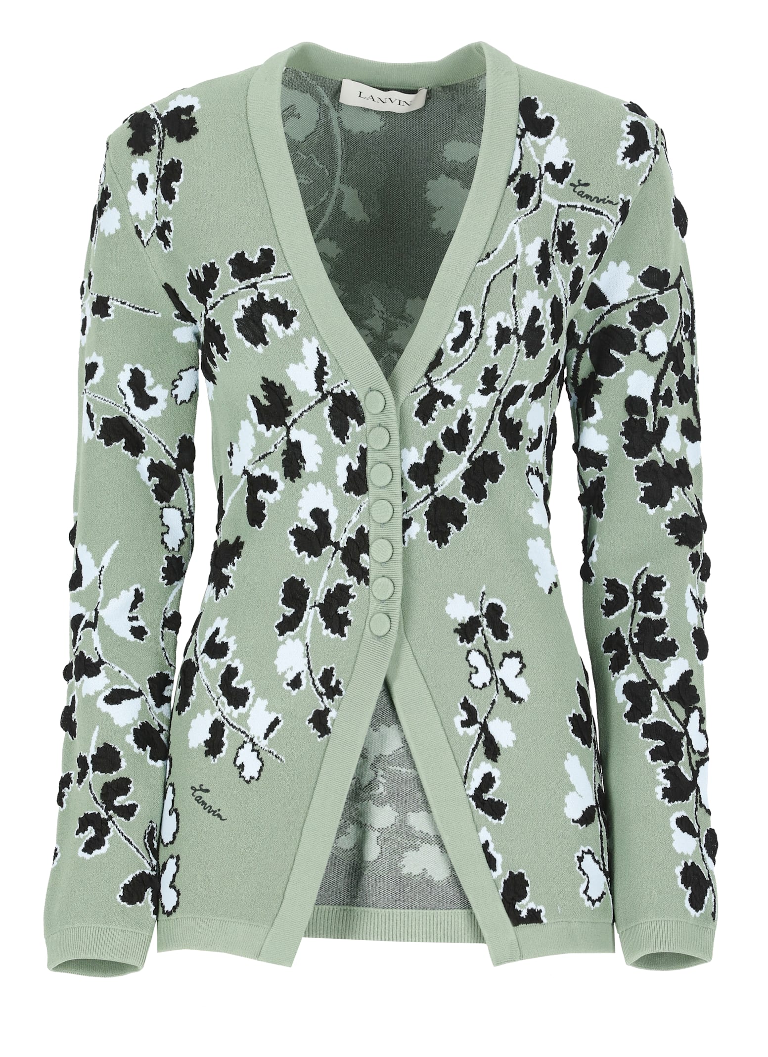 Cardigan With Floral Pattern