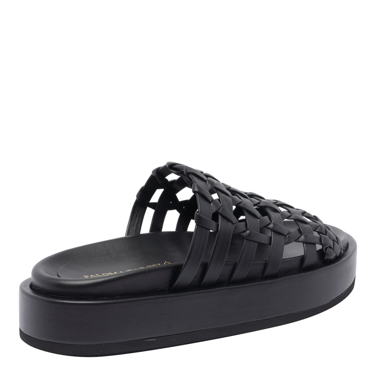 Paloma Barceló Paloma Barcelo Leather Nadira Flat Sandals In Black