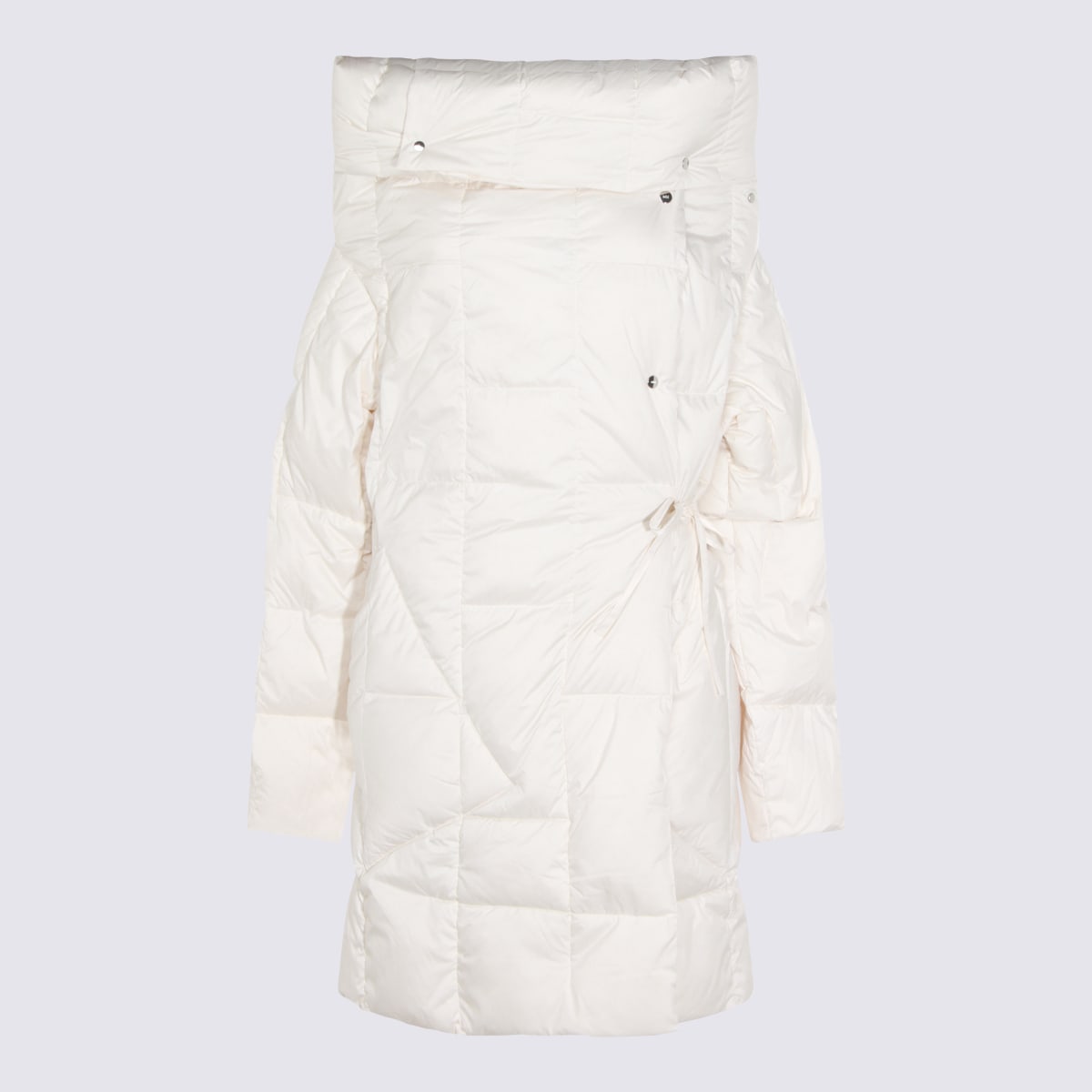 Add White Down Jacket In Black