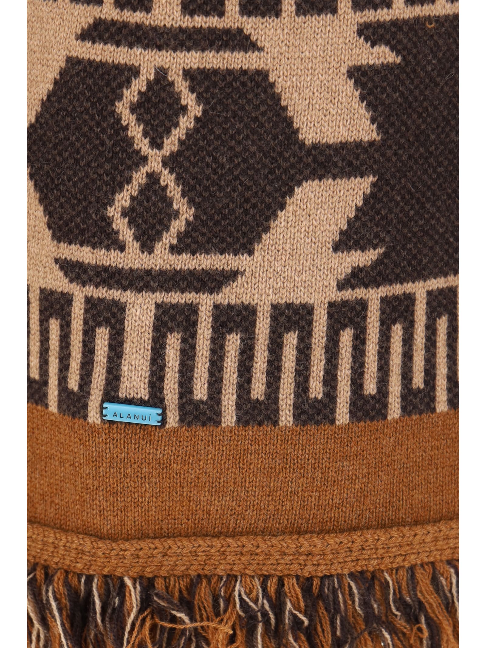 Shop Alanui Russet Cardigan In Coffee/dakar