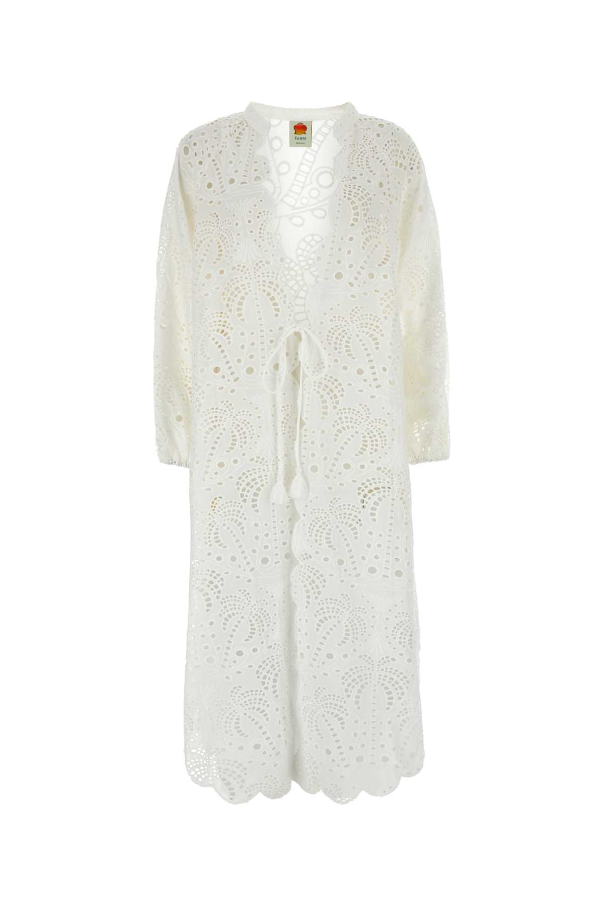 Shop Farm Rio White Broderie Anglaise Beach Robe