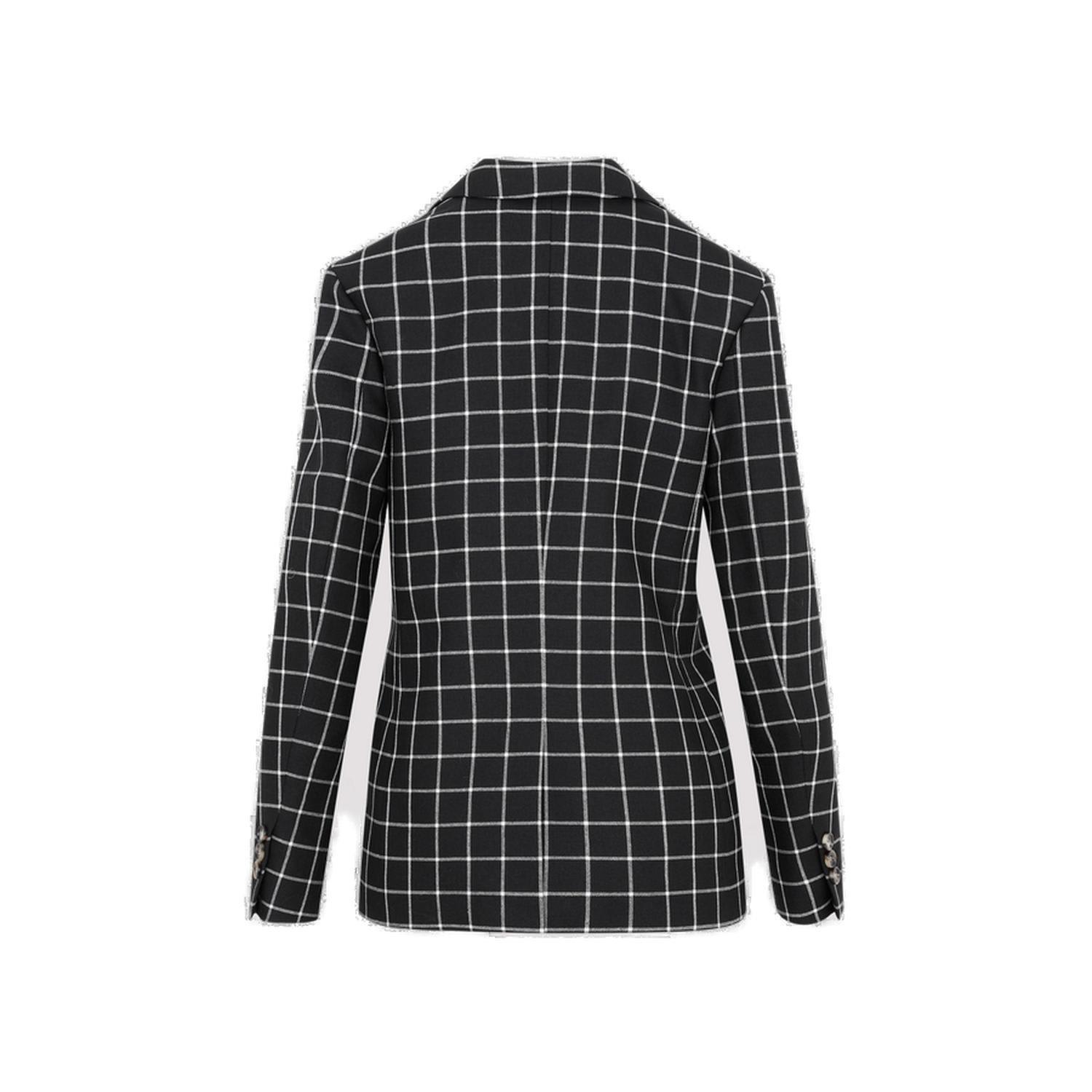 Shop Marni Checked Long-sleeved Jacket In Black