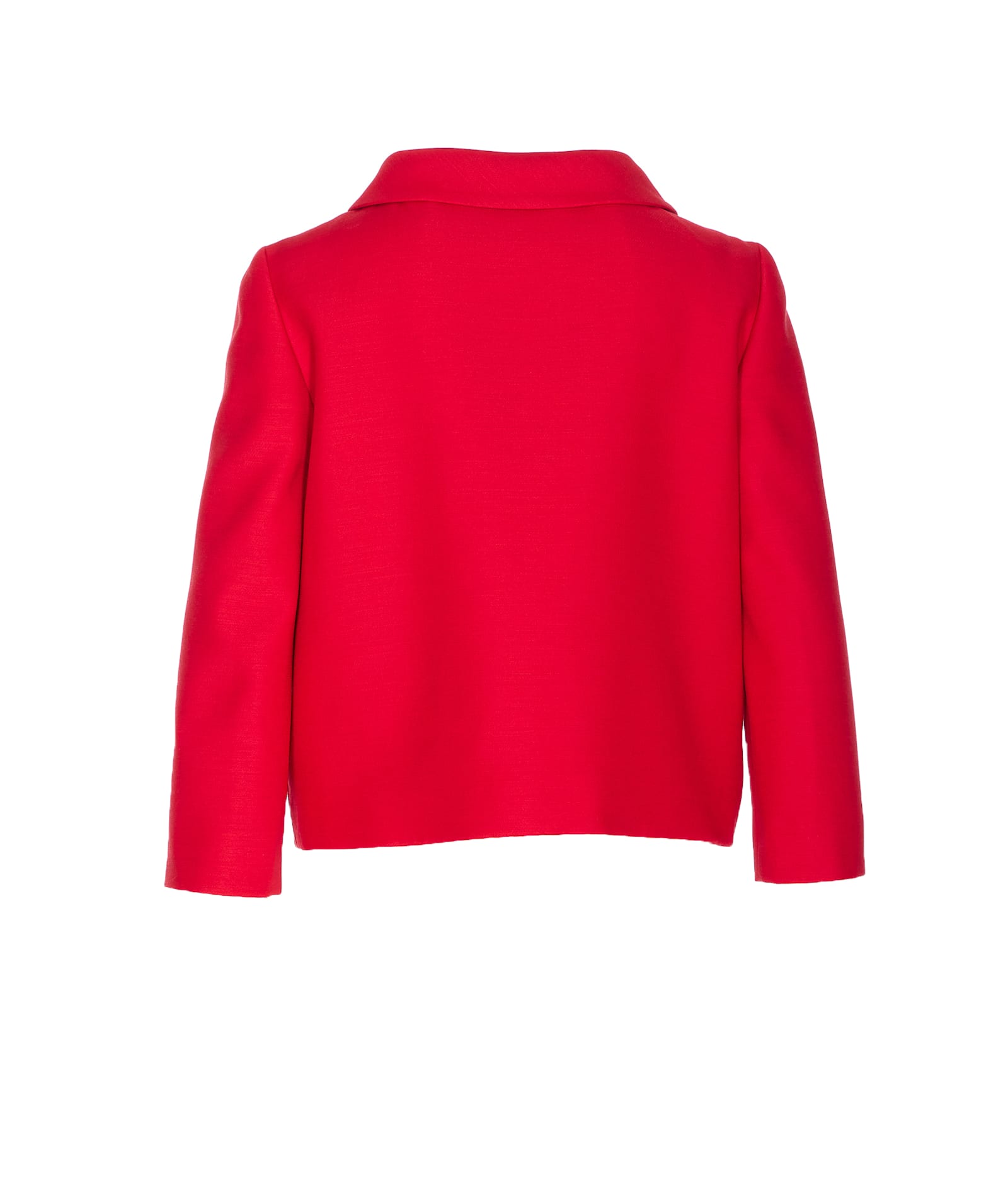 Valentino Womens Paris Heart-button Relaxed-fit Wool And Silk Jacket