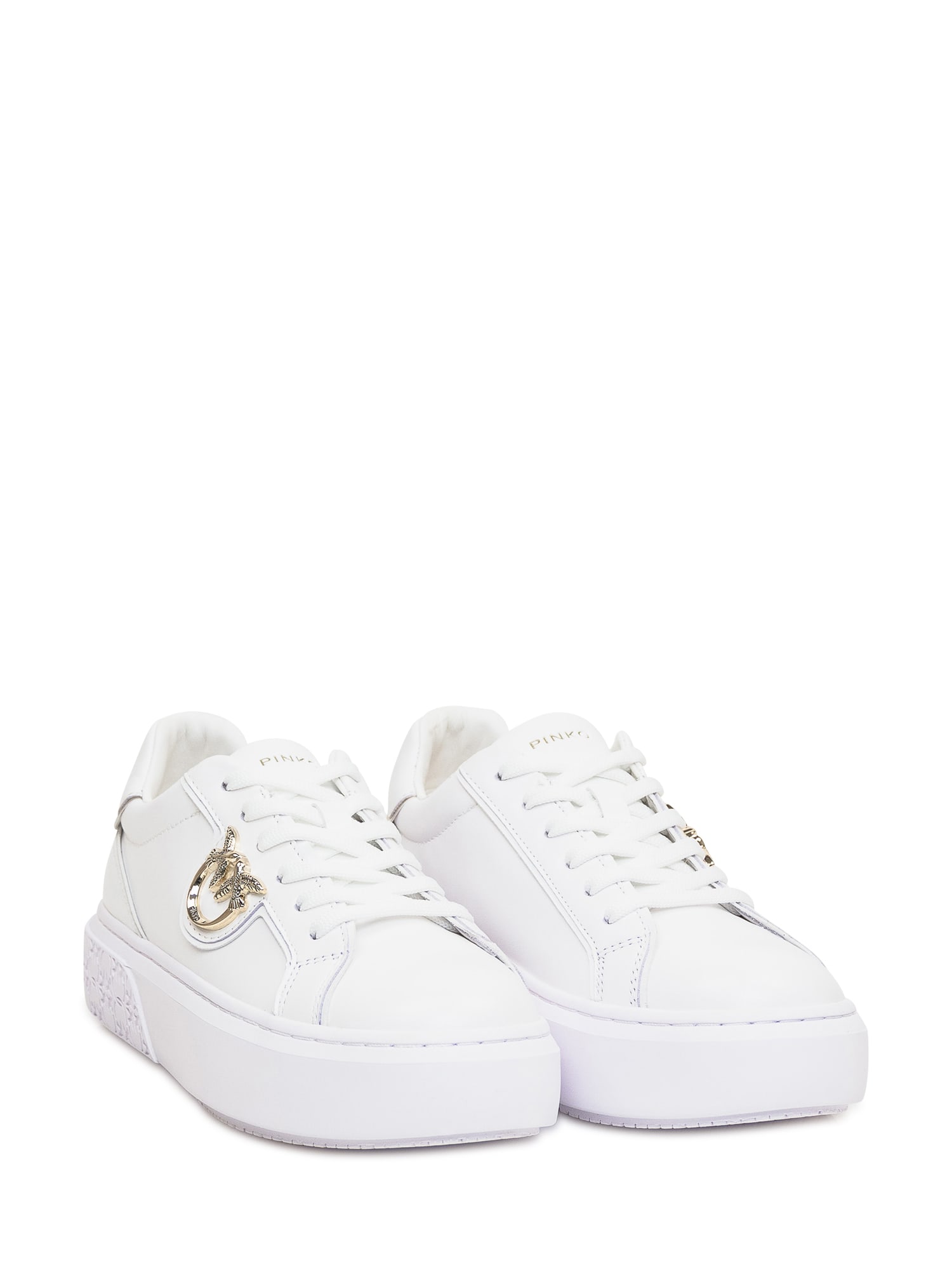 Shop Pinko Yoko 01 Sneaker In White Platinum