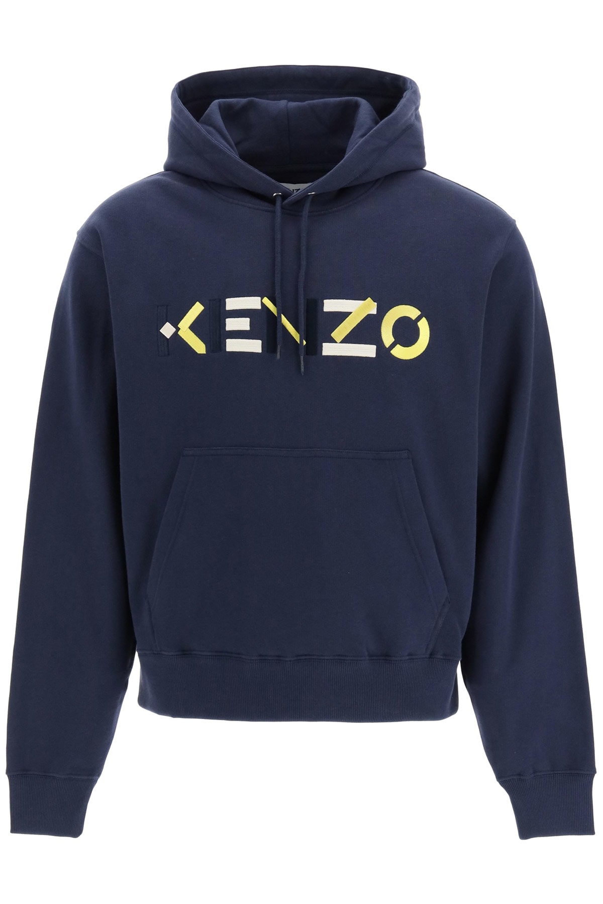 Kenzo Hooded Sweatshirt With Multicolor Logo Embroidery