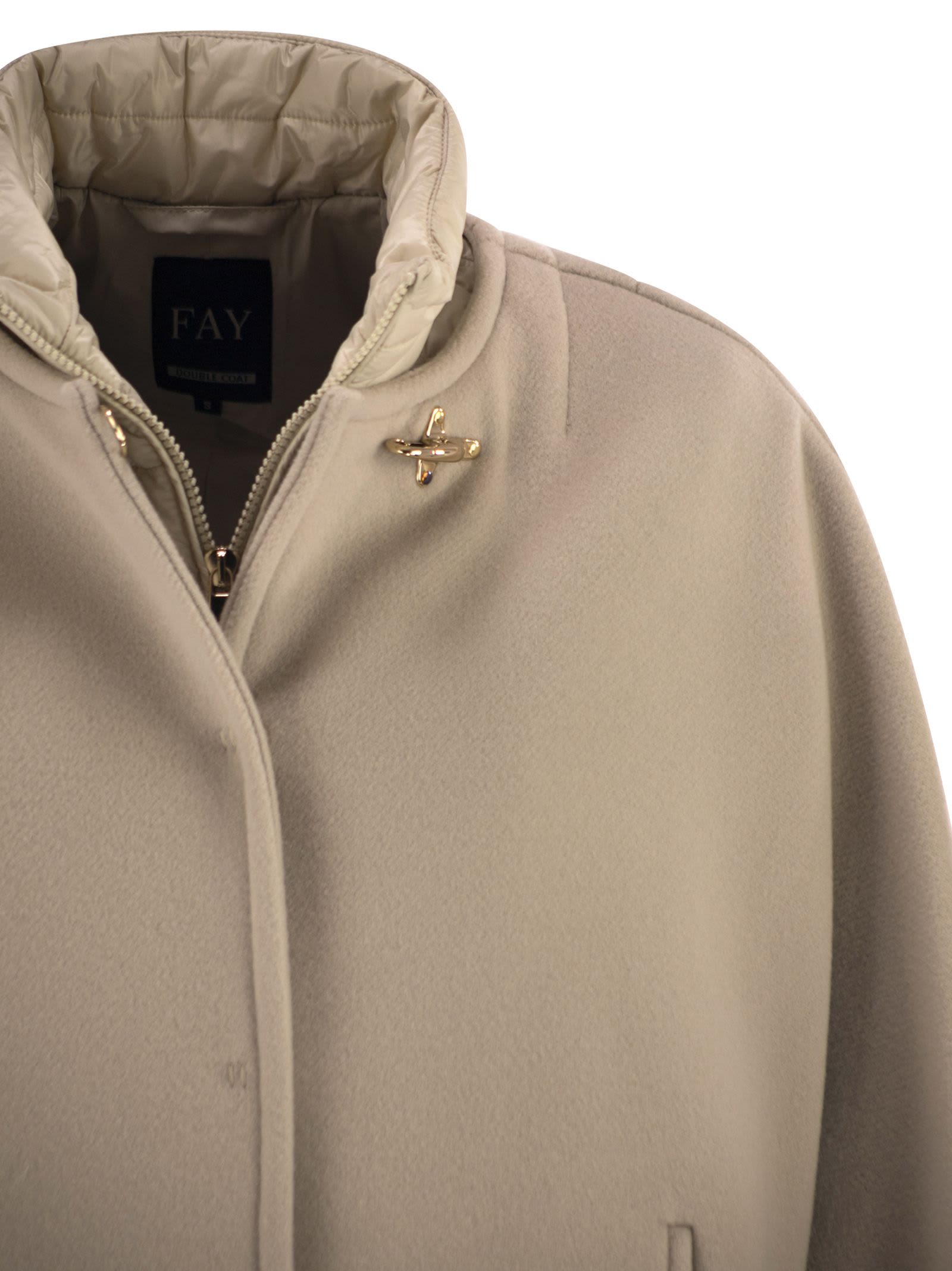 Fay 3-in-1 Double-sided Wool And Cashmere Cape In Neutral