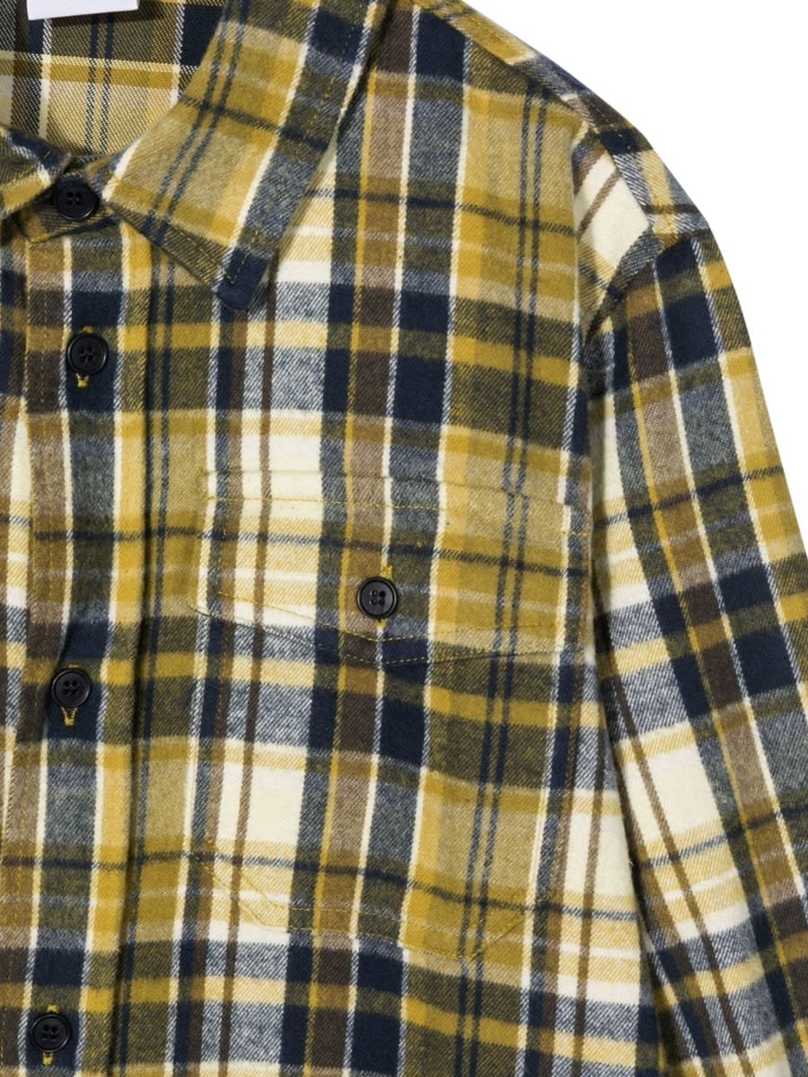 Aspesi Checked Long-sleeve Shirt In Multicolour