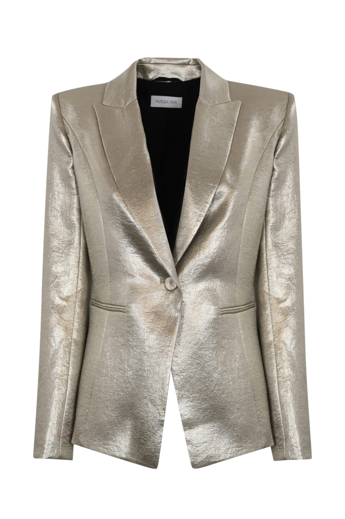 Blazer In Metallic Crepe Satin