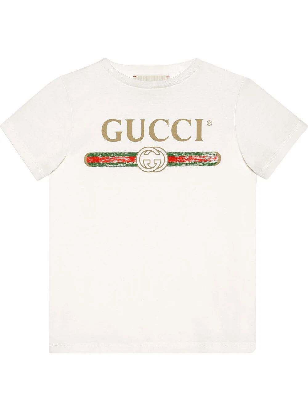 Shop Gucci T-shirt Cotton Jersey In White Green Red
