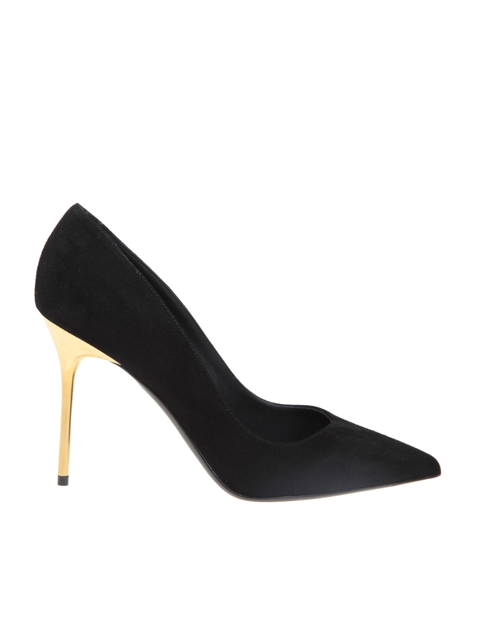 Balmain Decollete In Suede And Black Color