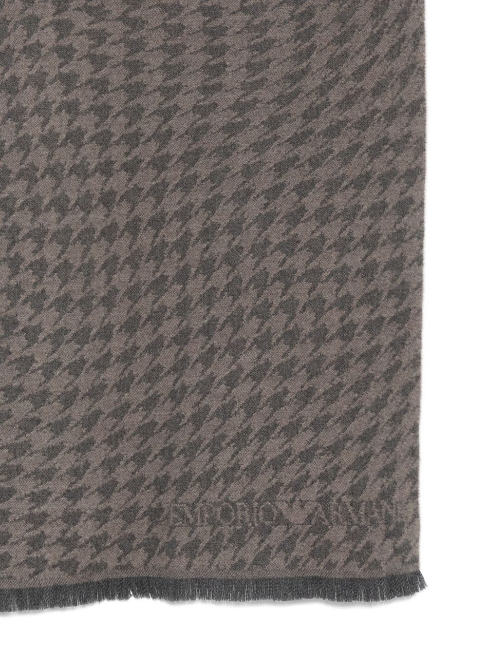Emporio Armani Wool Scarf In Sand