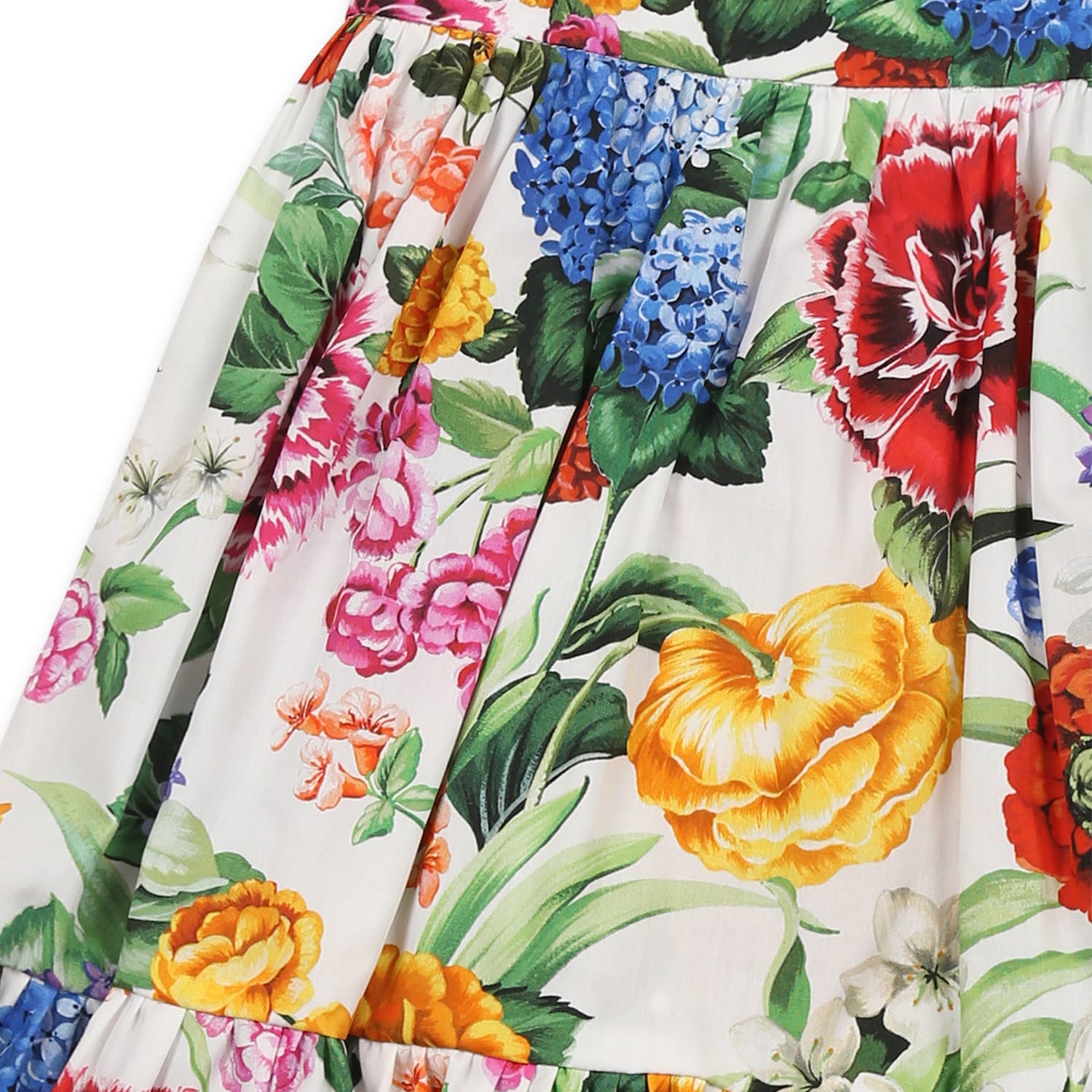 Dolce & Gabbana Multicolor Skirt For Baby Girl With Floral Print In Multicolor